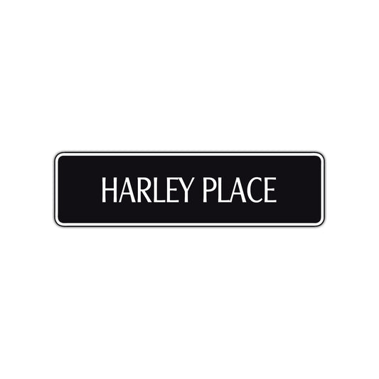 Harley Place Road Aluminum Metal Novelty Street Plate Sign Wall Gift Decor