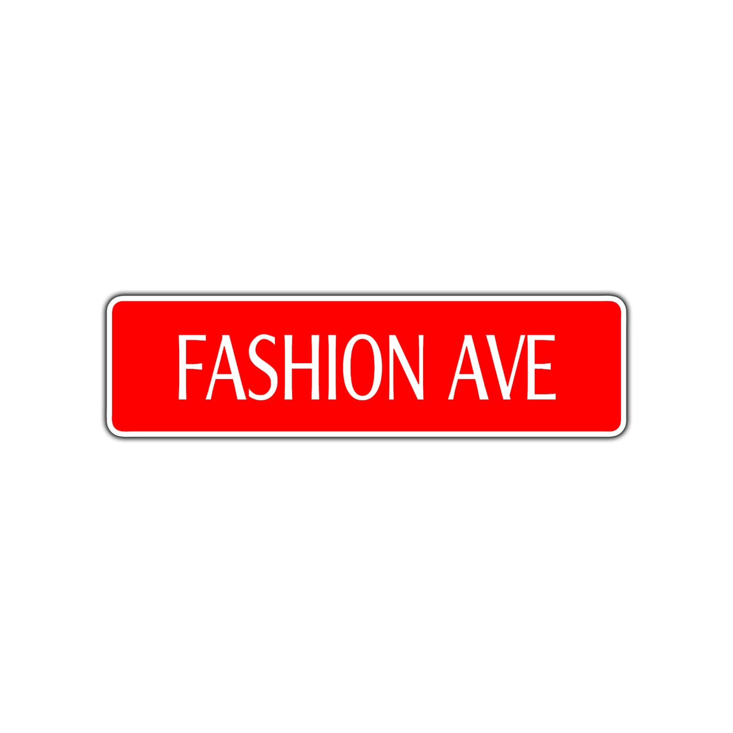 Fashion Ave Road Aluminum Metal Novelty Street Plate Sign Wall Gift Decor