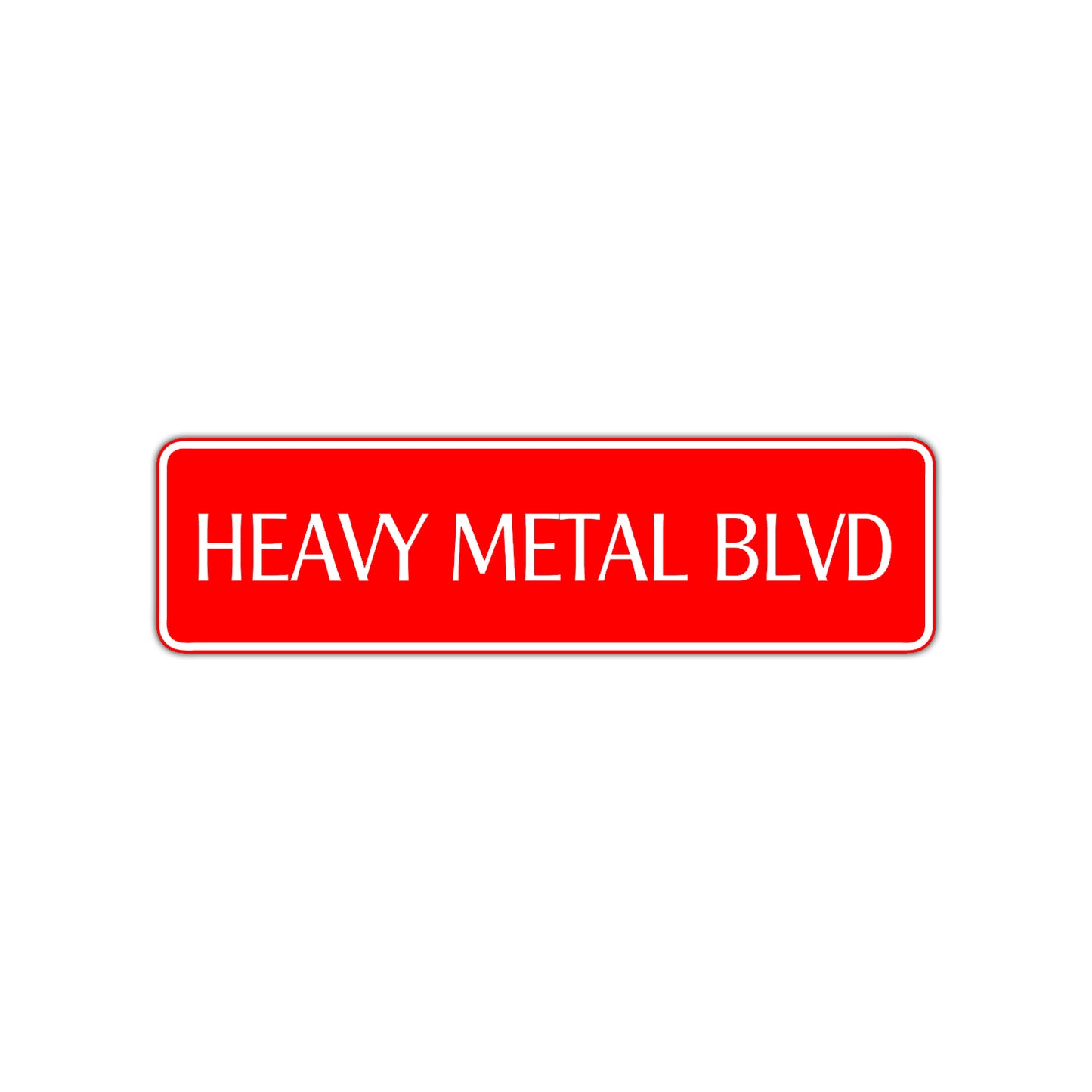 Heavy Metal Boulevard Road Aluminum Metal Novelty Street Plate Sign Wall Gift Decor