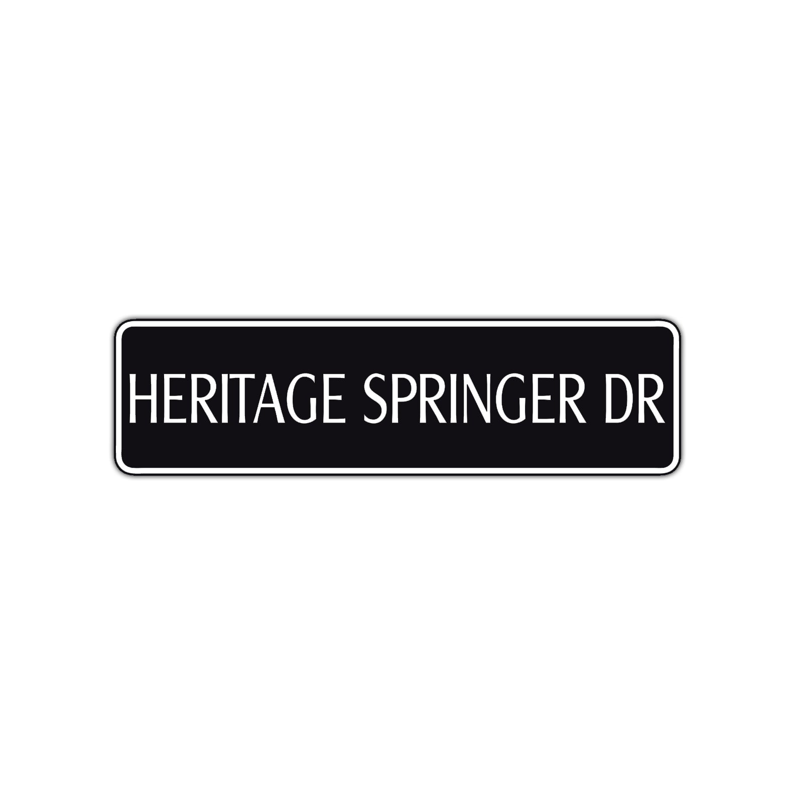 Heritage Springer Dr Harley Road Aluminum Metal Novelty Street Plate Sign Wall Gift Decor