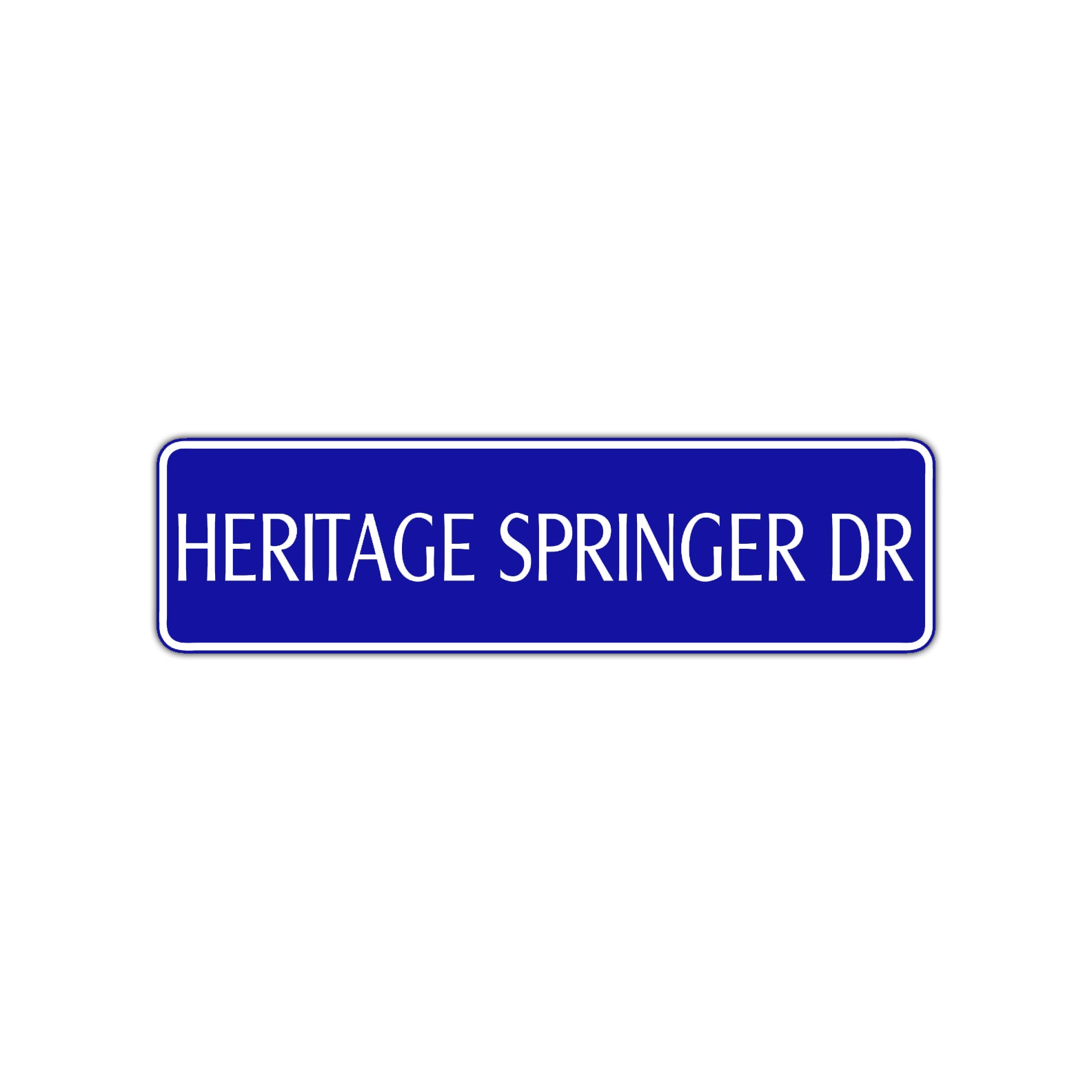 Heritage Springer Dr Harley Road Aluminum Metal Novelty Street Plate Sign Wall Gift Decor