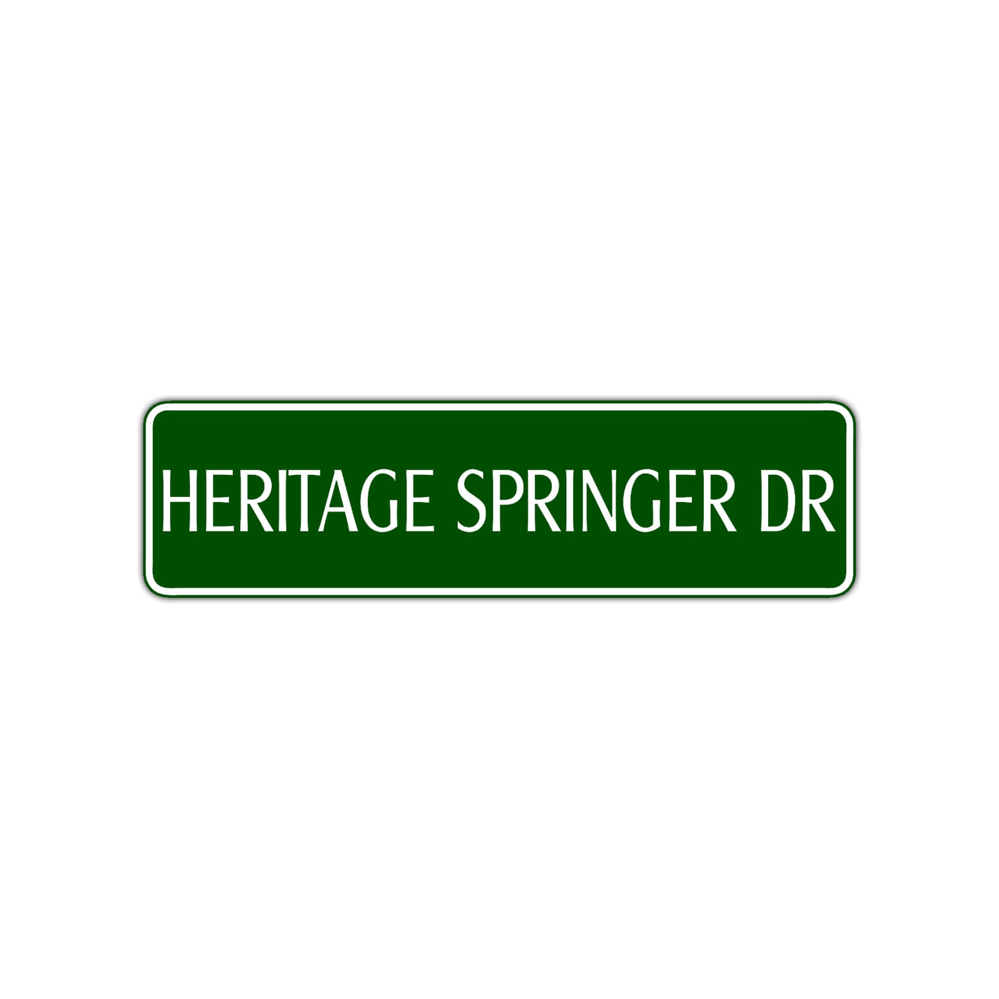 Heritage Springer Dr Harley Road Aluminum Metal Novelty Street Plate Sign Wall Gift Decor
