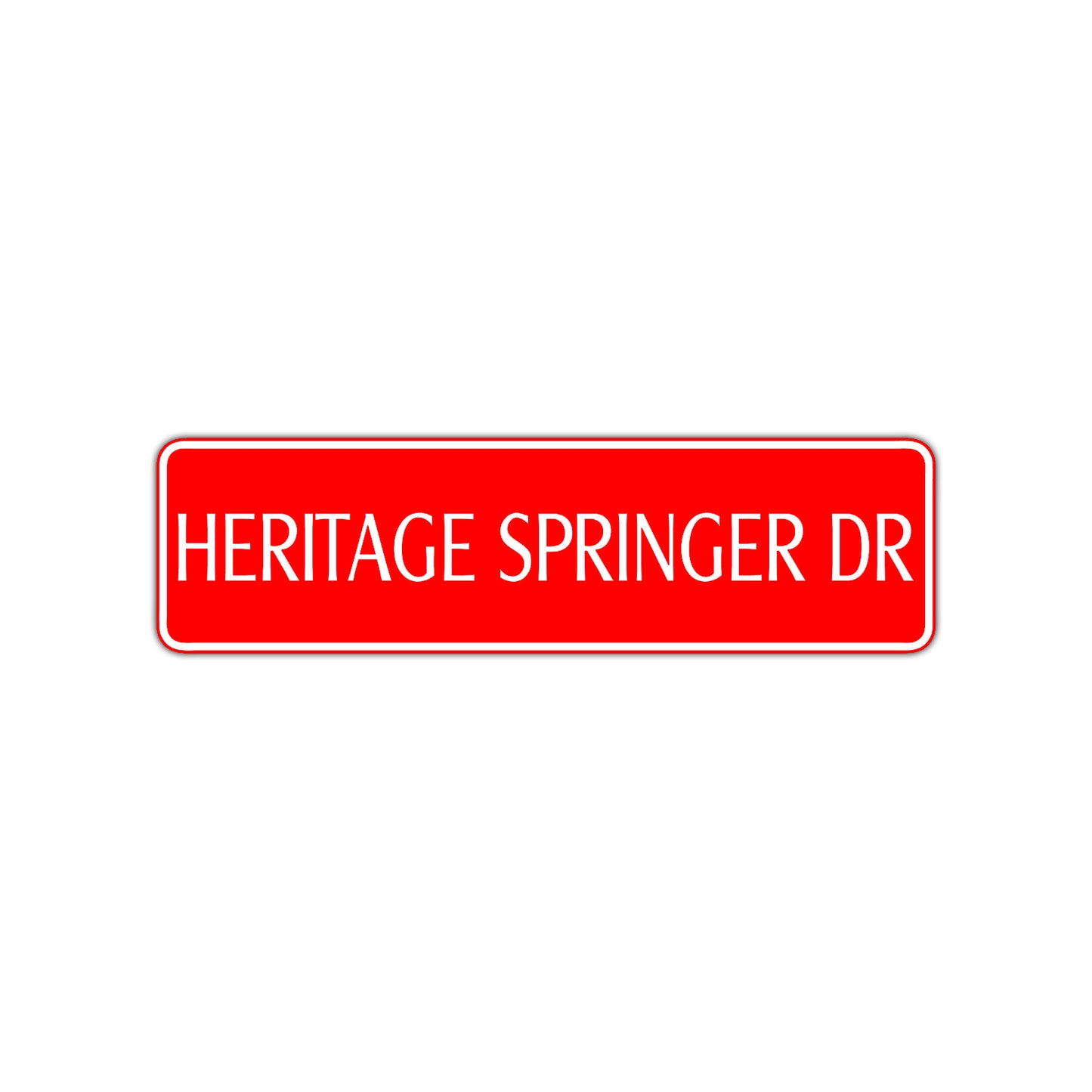 Heritage Springer Dr Harley Road Aluminum Metal Novelty Street Plate Sign Wall Gift Decor