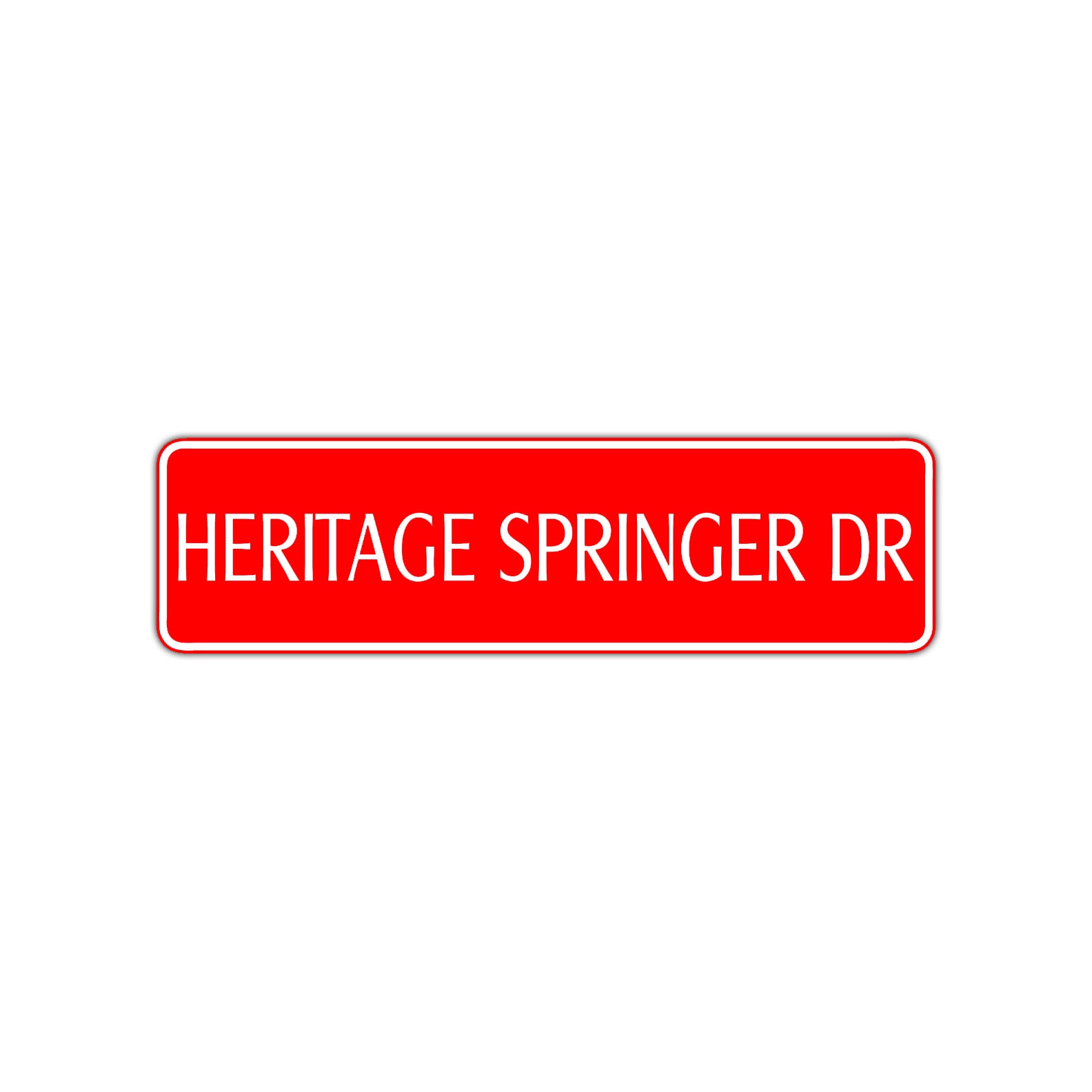 Heritage Springer Dr Harley Road Aluminum Metal Novelty Street Plate Sign Wall Gift Decor