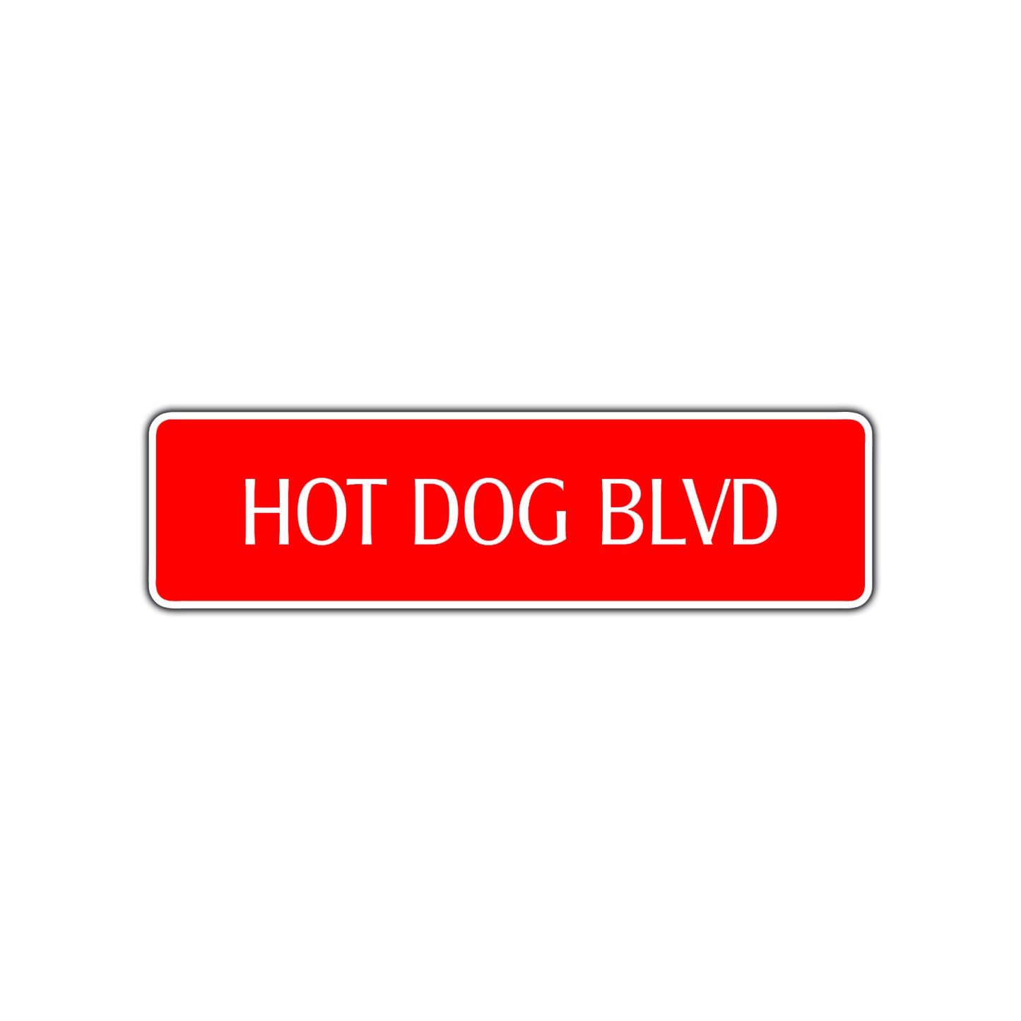 Hot Dog Boulevard Road Aluminum Metal Novelty Street Plate Sign Wall Gift Decor