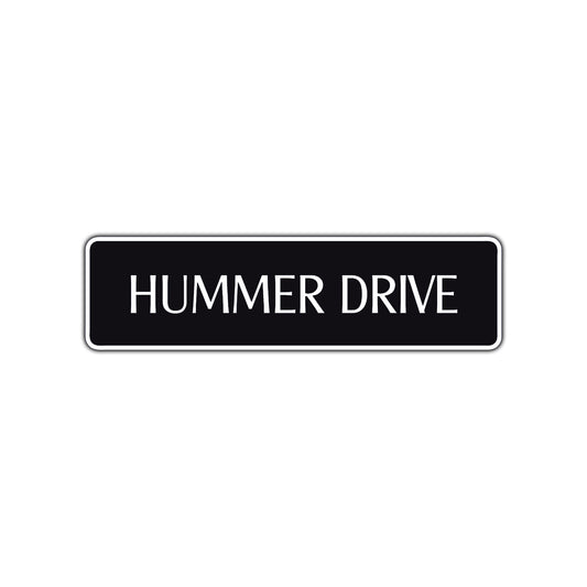 Hummer Drive Road Aluminum Metal Novelty Street Plate Sign Wall Gift Decor