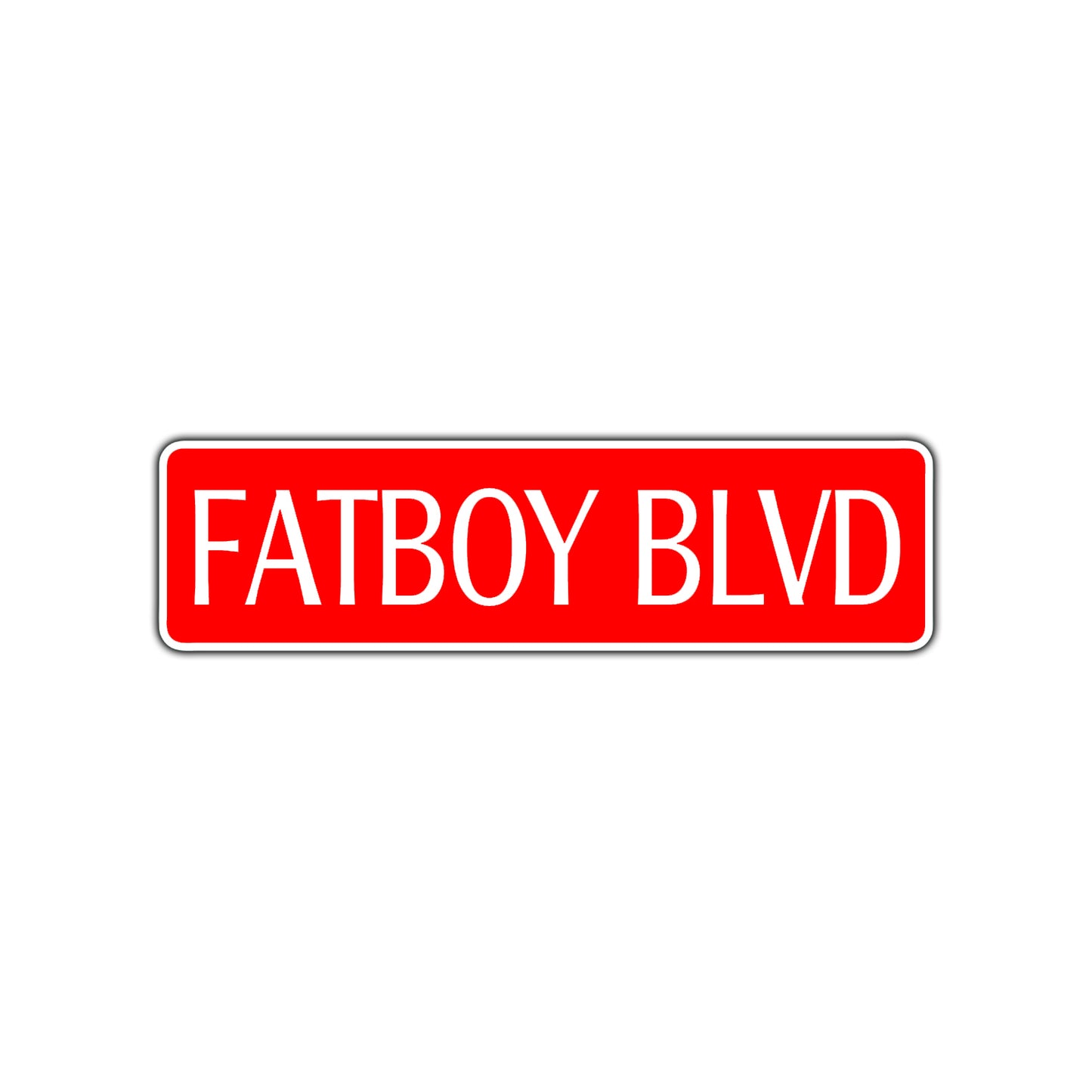 FatBoy Blvd Harley Road Aluminum Metal Novelty Street Plate Sign Wall Gift Decor