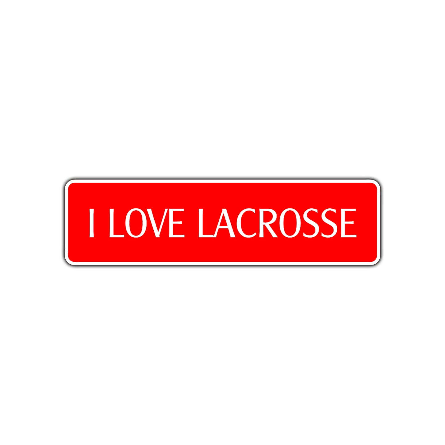 I Love Lacrosse Washington US Road Aluminum Metal Novelty Street Plate Sign Wall Gift Decor