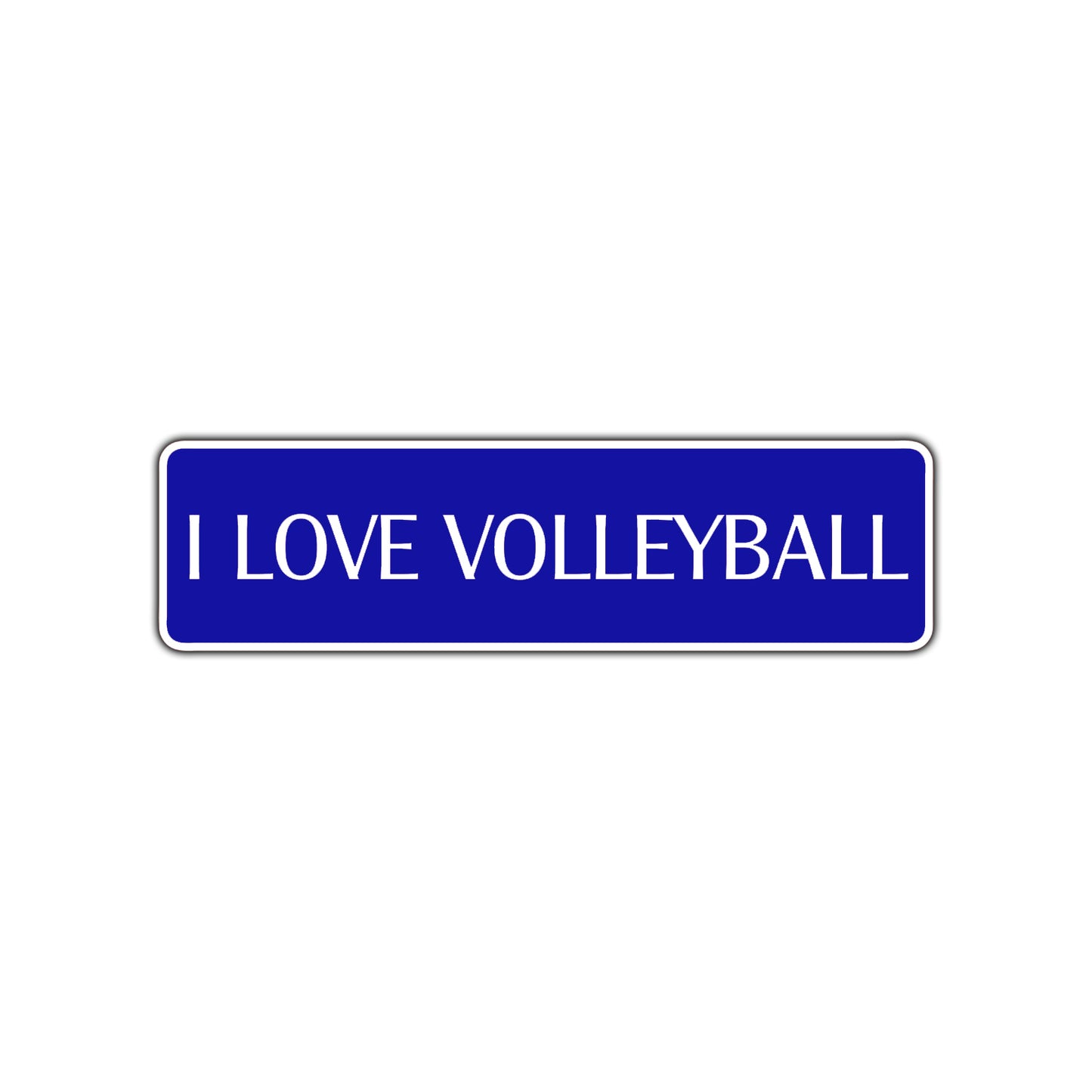 I Love Volleyball Road Aluminum Metal Novelty Street Plate Sign Wall Gift Decor