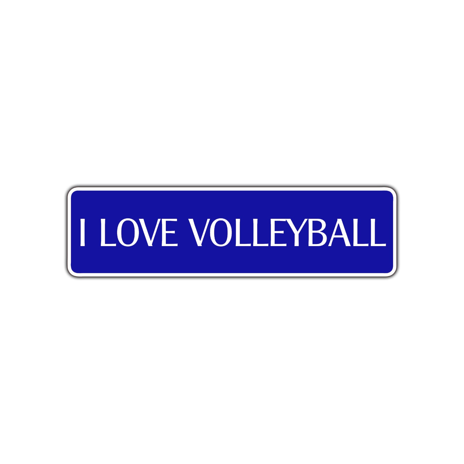 I Love Volleyball Road Aluminum Metal Novelty Street Plate Sign Wall Gift Decor
