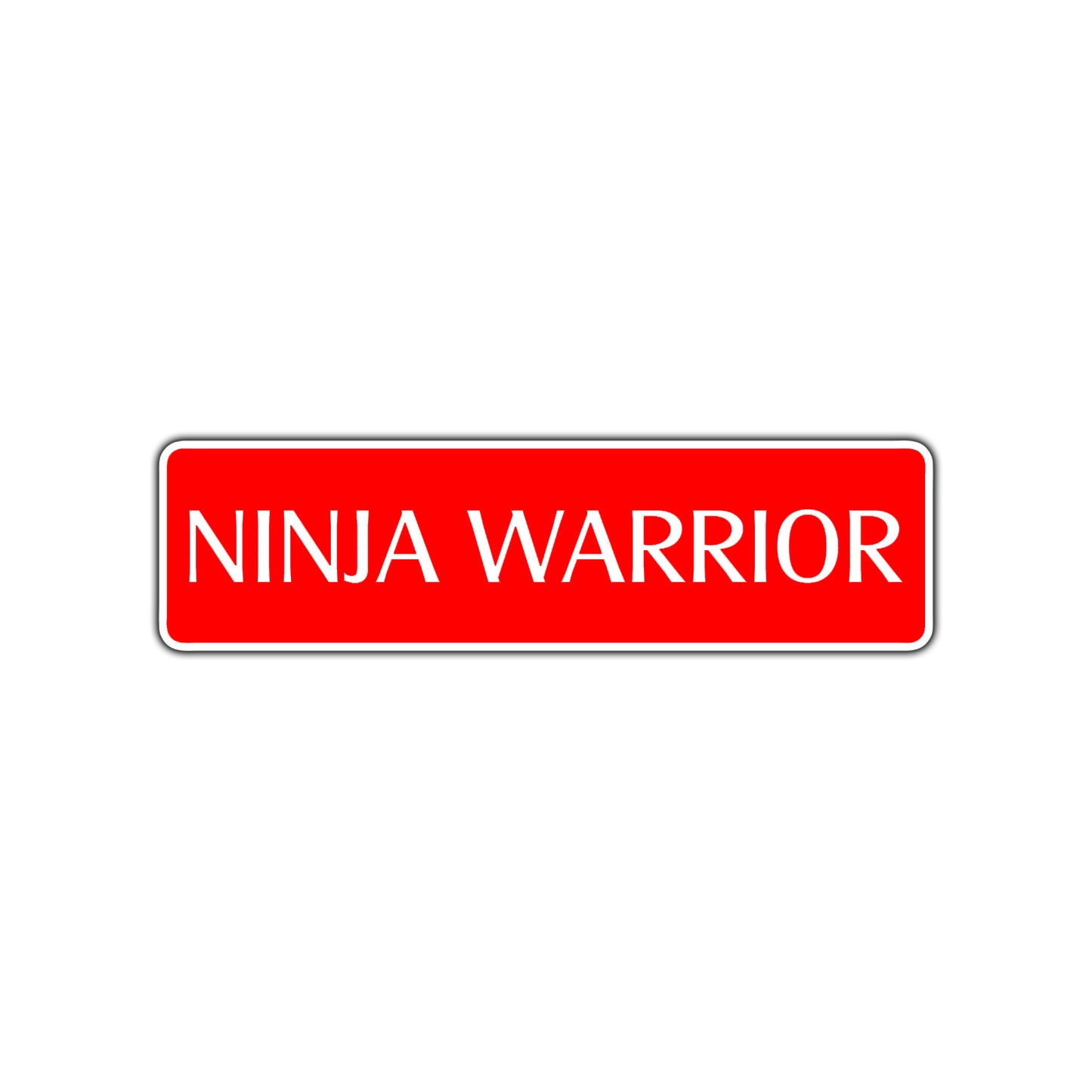 Ninja Warrior Karate MMA Road Aluminum Metal Novelty Street Plate Sign Wall Gift Decor