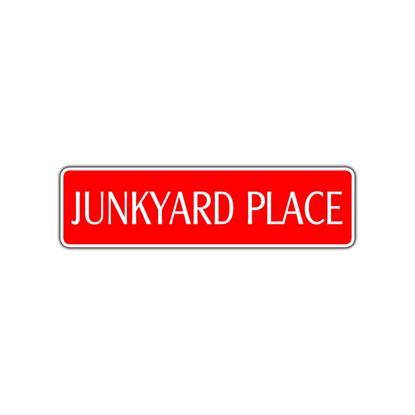 Junkyard Place Road Aluminum Metal Novelty Street Plate Sign Wall Gift Decor