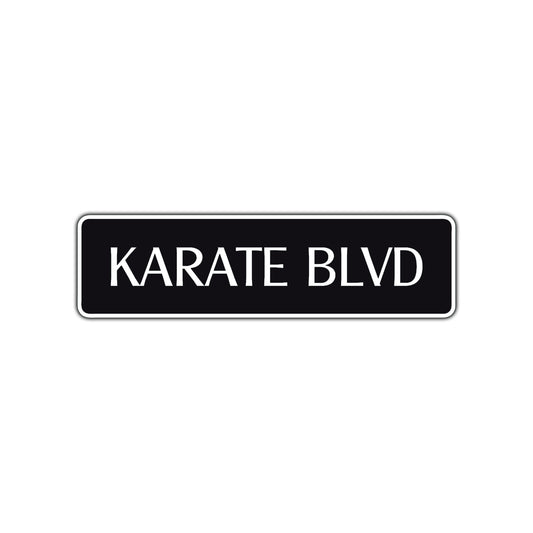 Karate Blvd Karate MMA Road Aluminum Metal Novelty Street Plate Sign Wall Gift Decor