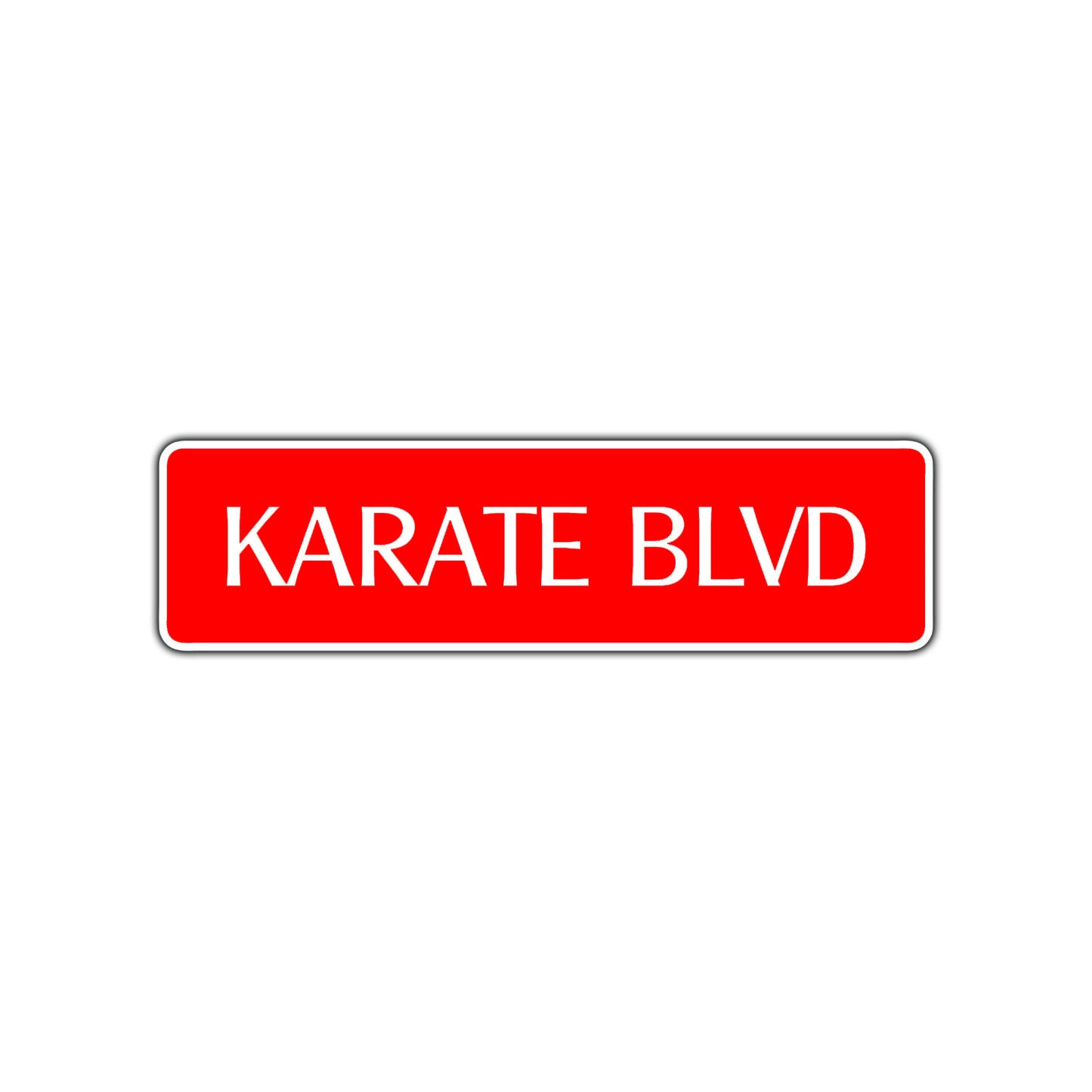 Karate Blvd Karate MMA Road Aluminum Metal Novelty Street Plate Sign Wall Gift Decor