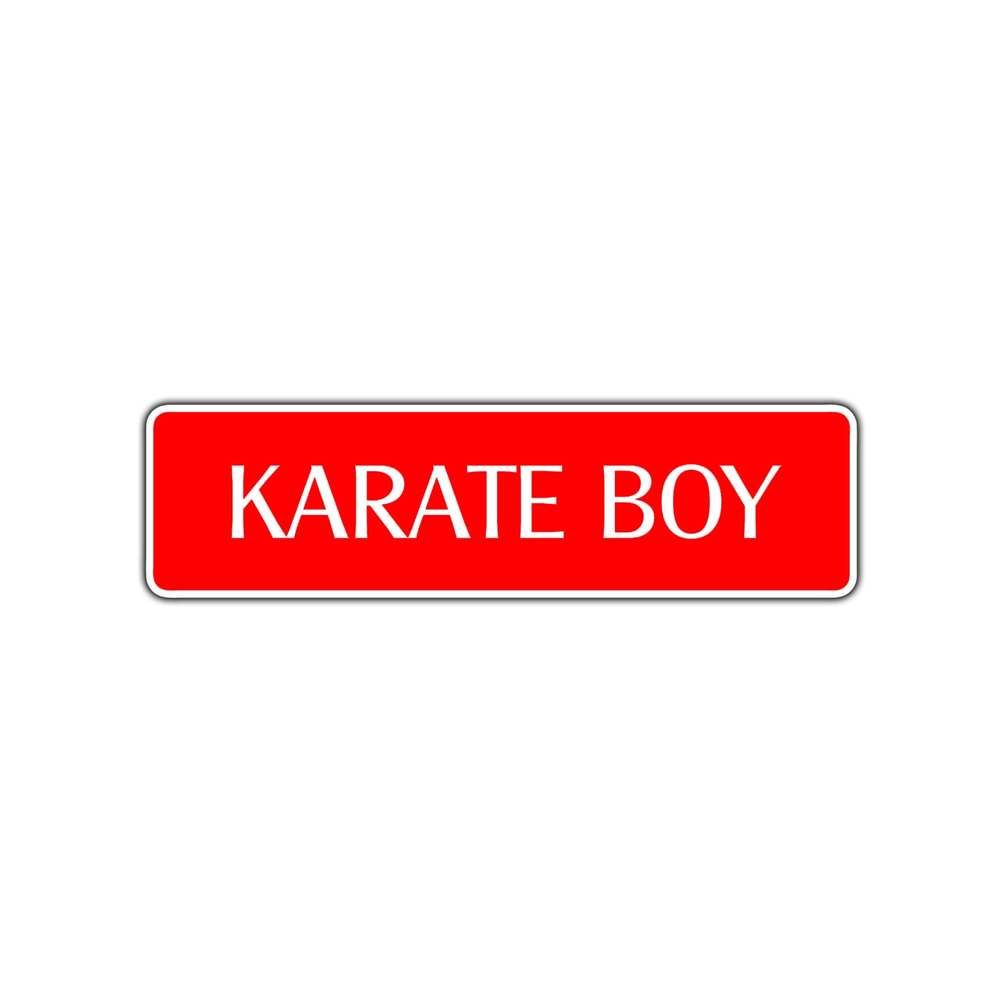 Karate Boy Karate MMA Road Aluminum Metal Novelty Street Plate Sign Wall Gift Decor