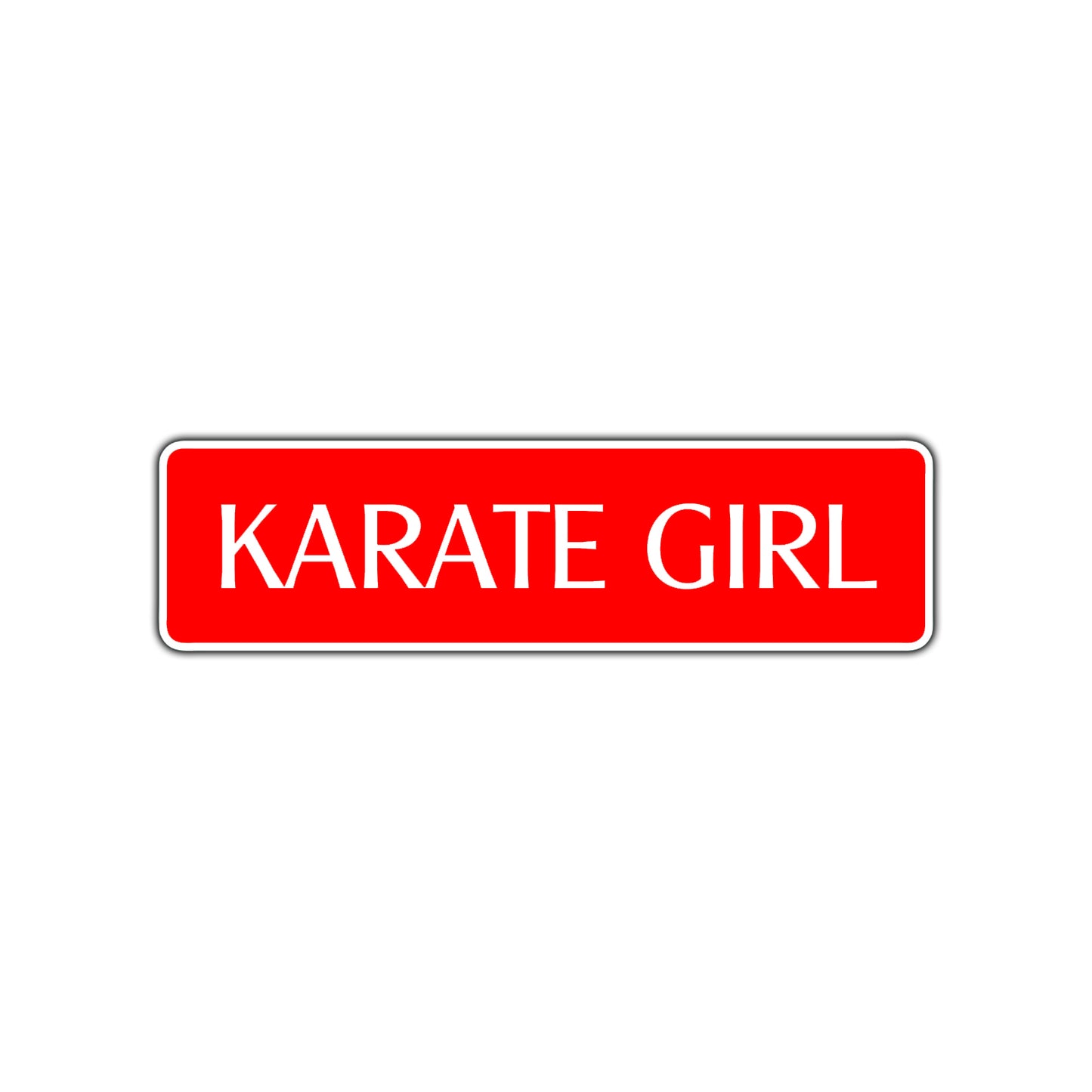 Karate Girl Karate MMA Road Aluminum Metal Novelty Street Plate Sign Wall Gift Decor
