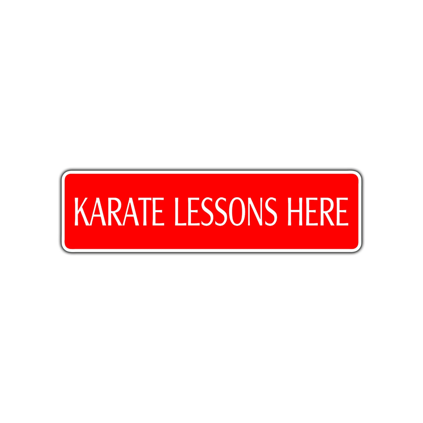 Karate Lessons Here Karate MMA Road Aluminum Metal Novelty Street Plate Sign Wall Gift Decor