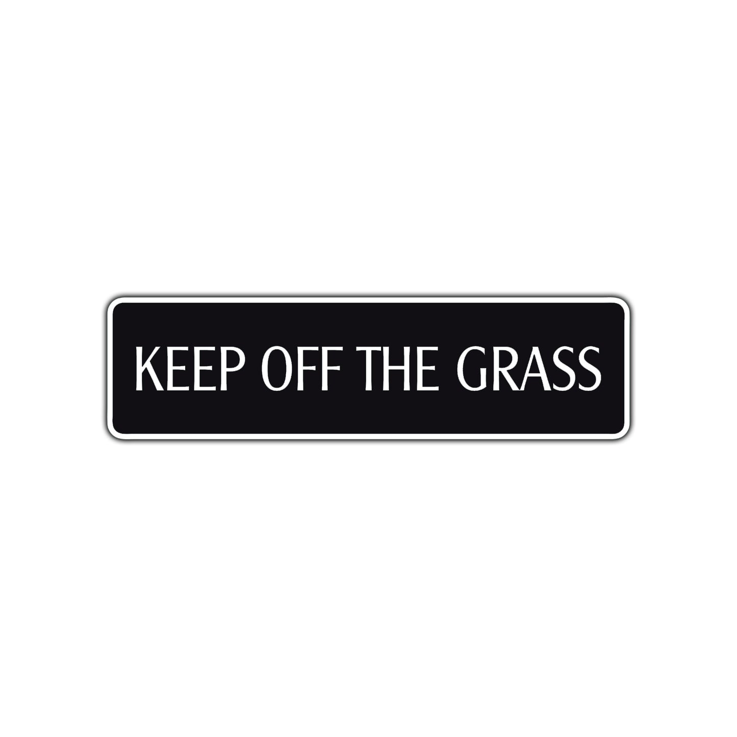 Keep of the Grass Hazard Road Aluminum Metal Novelty Street Plate Sign Wall Gift Decor
