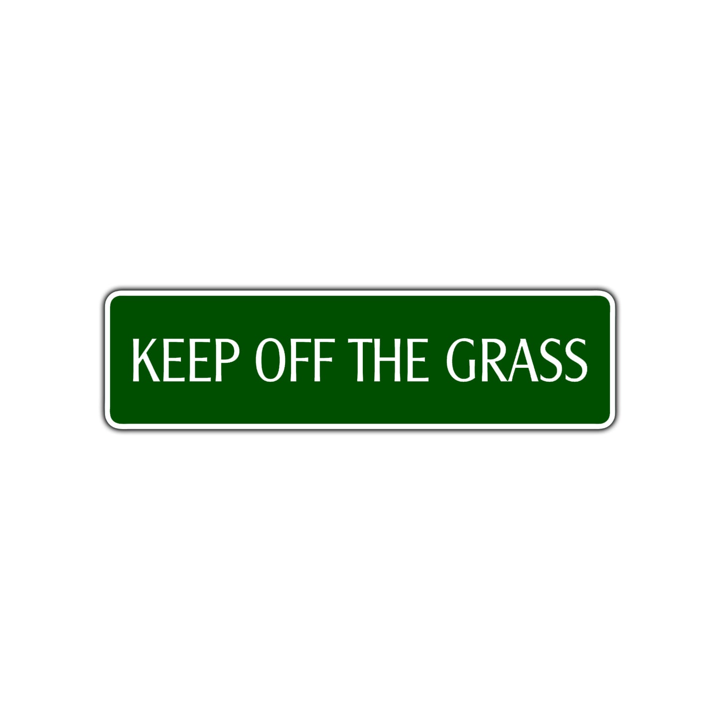 Keep of the Grass Hazard Road Aluminum Metal Novelty Street Plate Sign Wall Gift Decor
