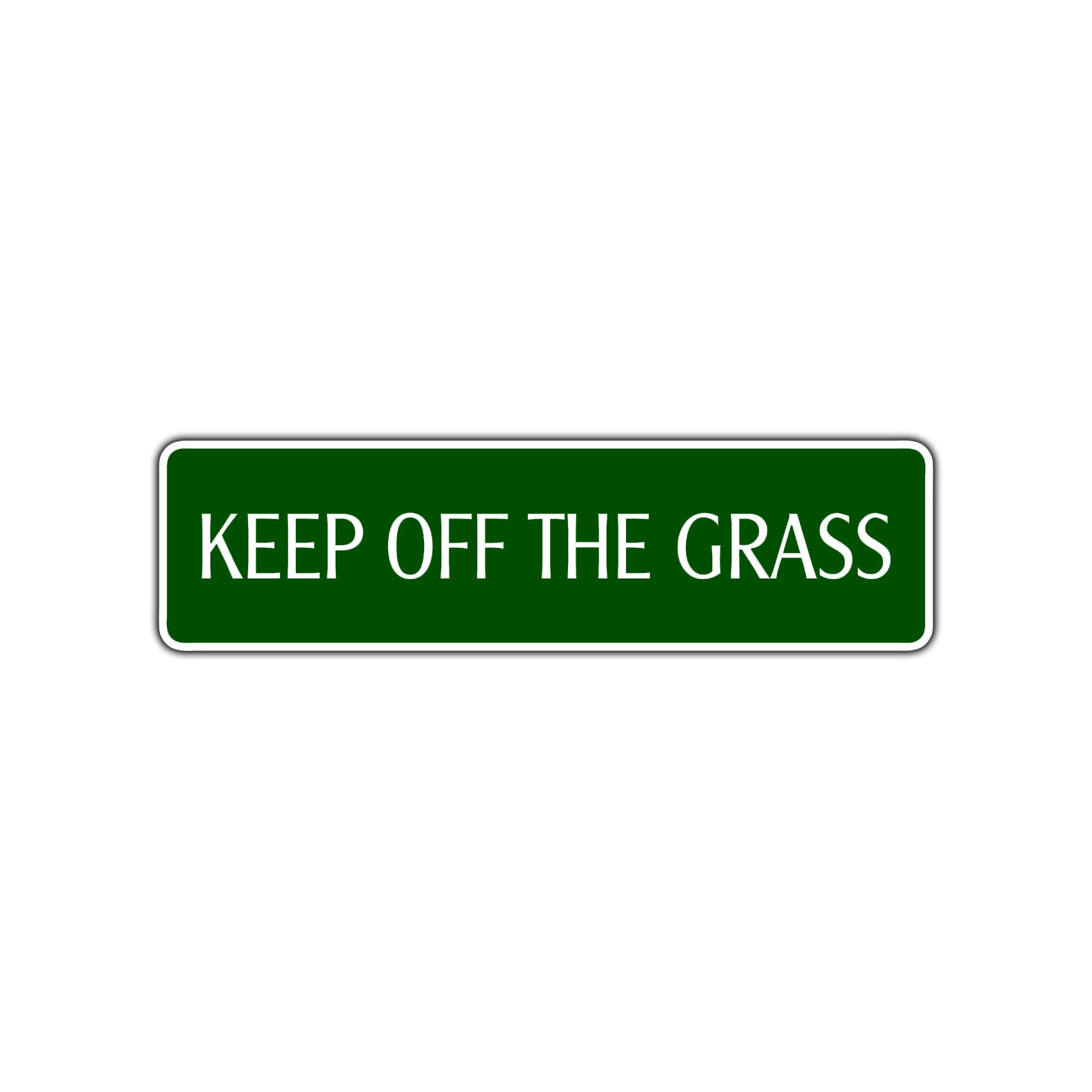 Keep of the Grass Hazard Road Aluminum Metal Novelty Street Plate Sign Wall Gift Decor