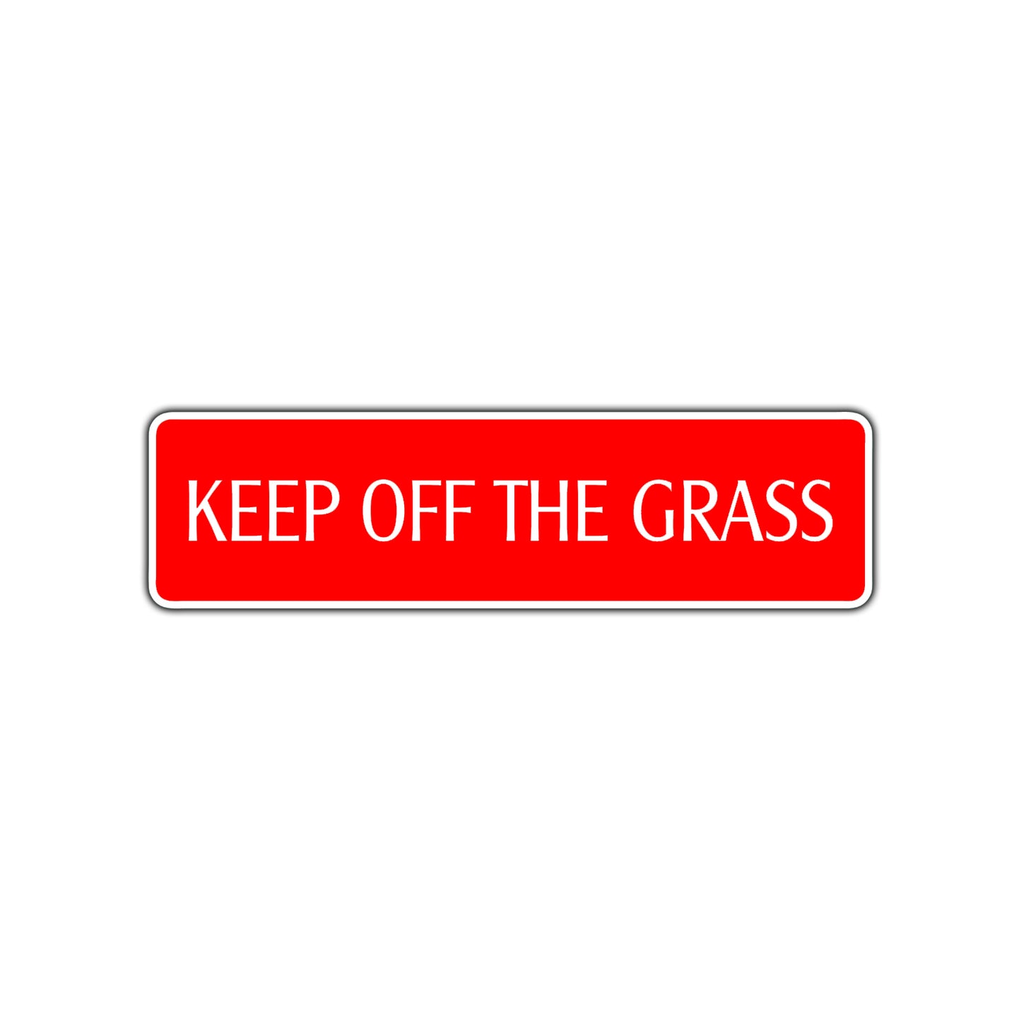 Keep of the Grass Hazard Road Aluminum Metal Novelty Street Plate Sign Wall Gift Decor