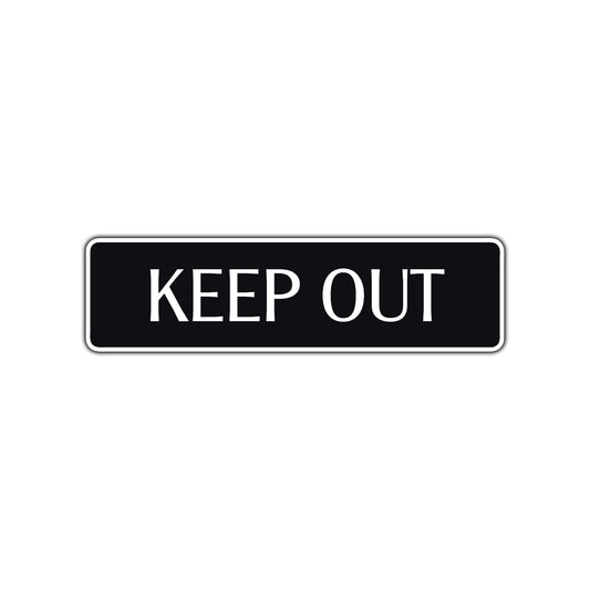 Keep Out Road Aluminum Metal Novelty Street Plate Sign Wall Gift Decor