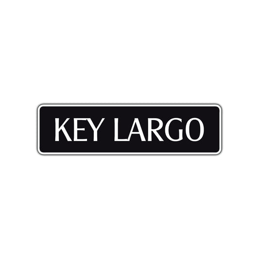 Key Largo Florida Road Aluminum Metal Novelty Street Plate Sign Wall Gift Decor