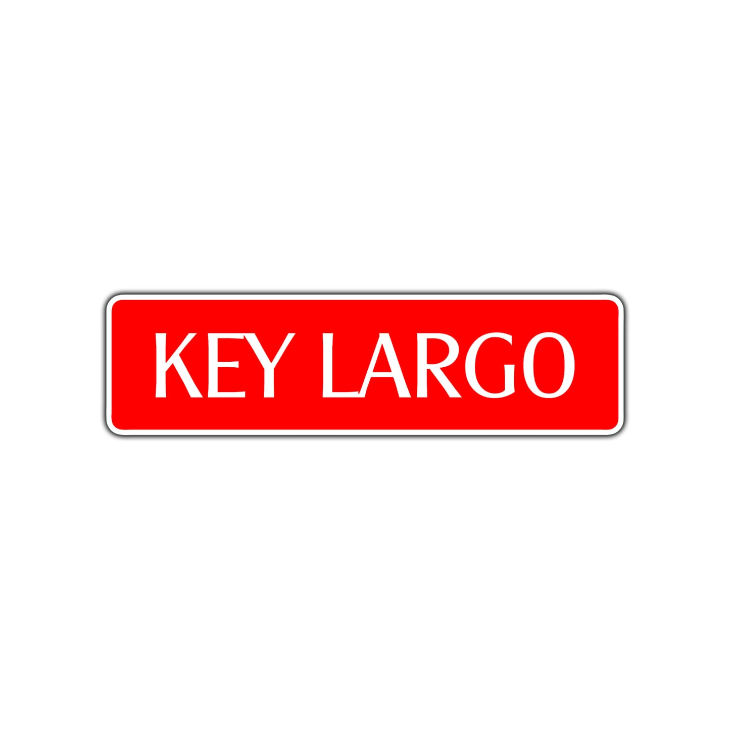Key Largo Florida Road Aluminum Metal Novelty Street Plate Sign Wall Gift Decor