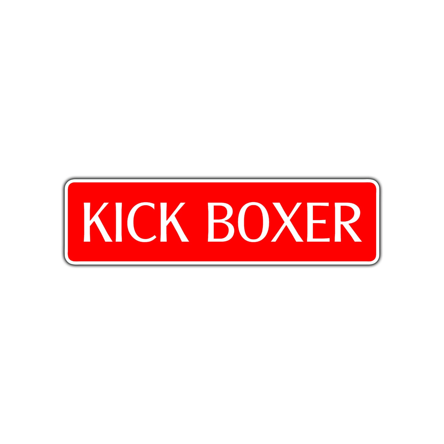Kick Boxer Karate MMA Road Aluminum Metal Novelty Street Plate Sign Wall Gift Decor
