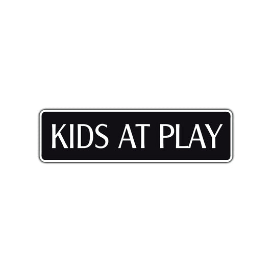 Kids At Play Road Aluminum Metal Novelty Street Plate Sign Wall Gift Decor