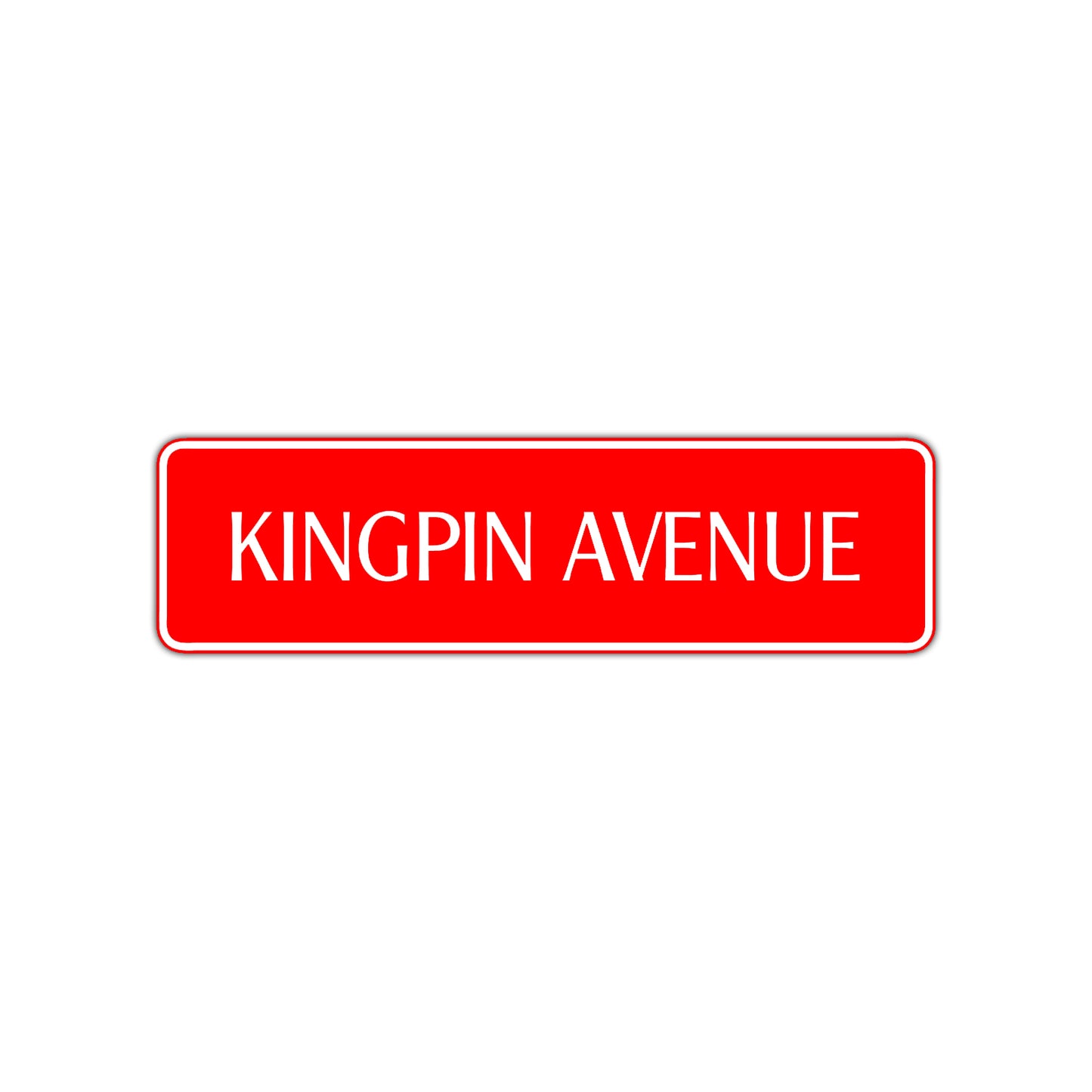 Kingpin Avenue Road Aluminum Metal Novelty Street Plate Sign Wall Gift Decor