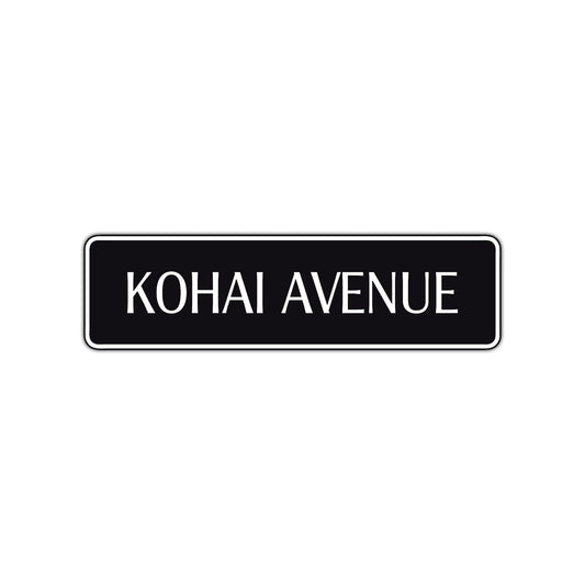 Kohai Avenue Karate MMA Road Aluminum Metal Novelty Street Plate Sign Wall Gift Decor