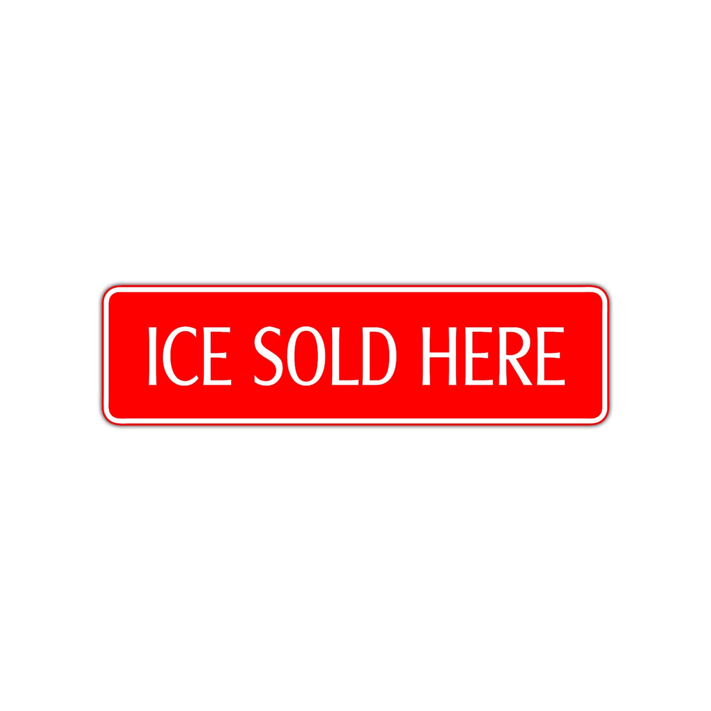 Ice Cold Here Road Aluminum Metal Novelty Street Plate Sign Wall Gift Decor