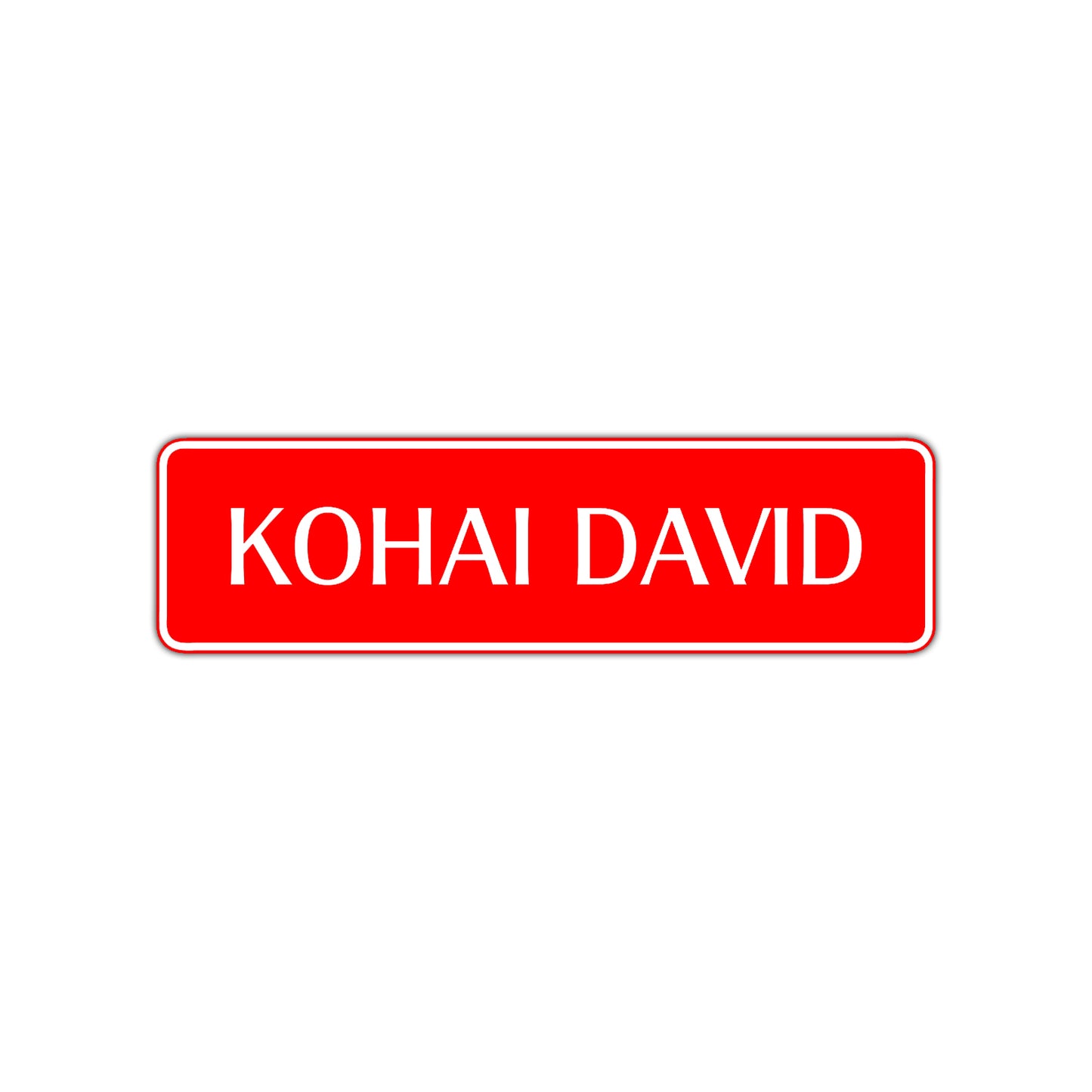 Kohai Customizable Name Karate MMA Road Aluminum Metal Novelty Street Plate Sign Wall Gift Decor