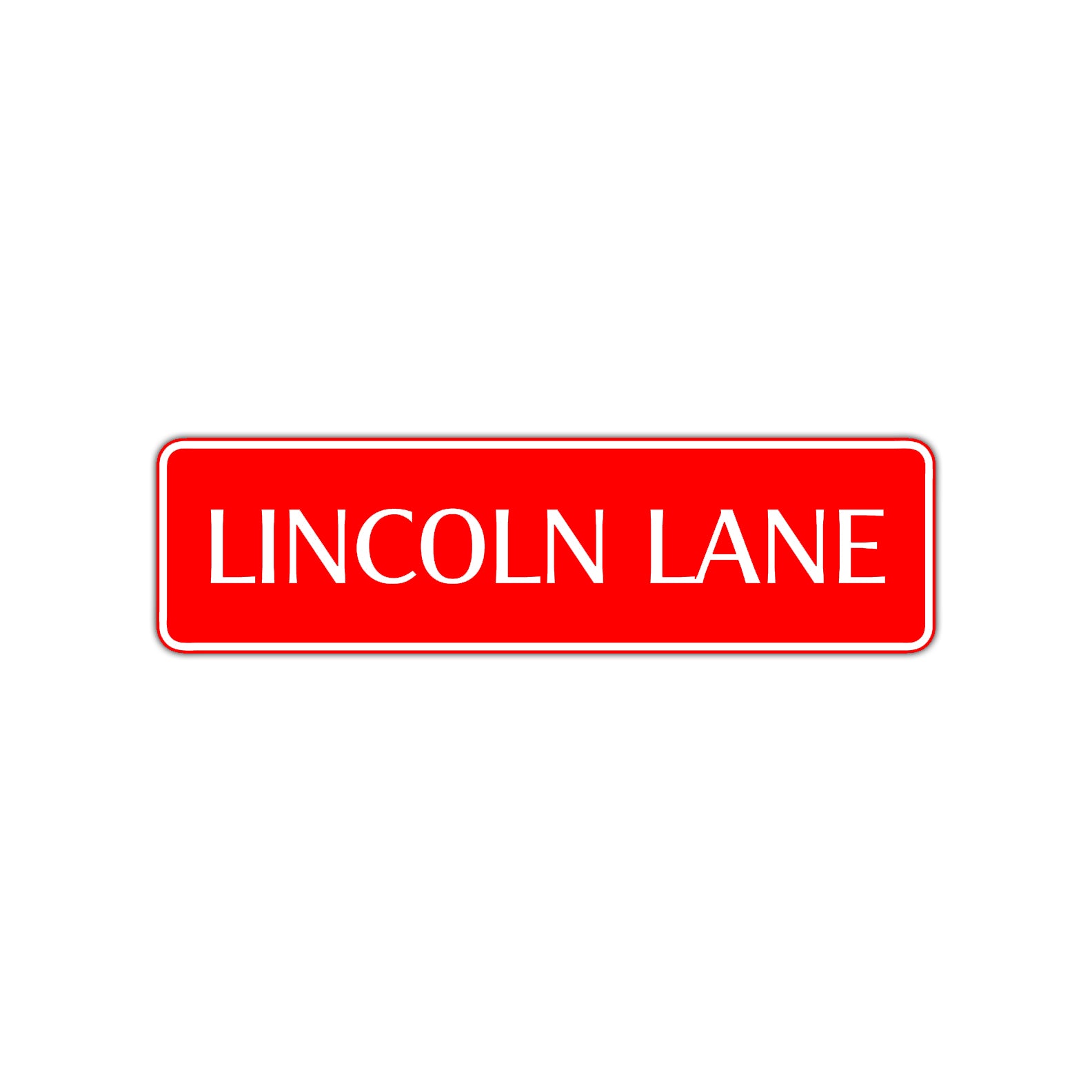 Lincoln Lane Road Aluminum Metal Novelty Street Plate Sign Wall Gift Decor