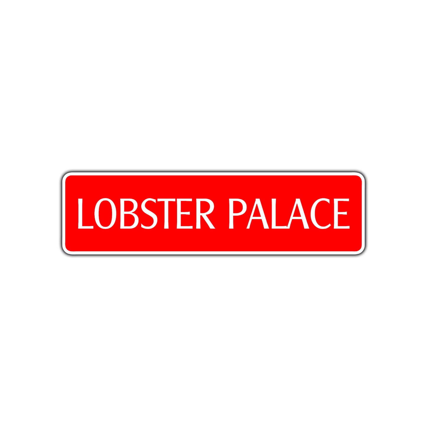 Lobster Palace Road Aluminum Metal Novelty Street Plate Sign Wall Gift Decor