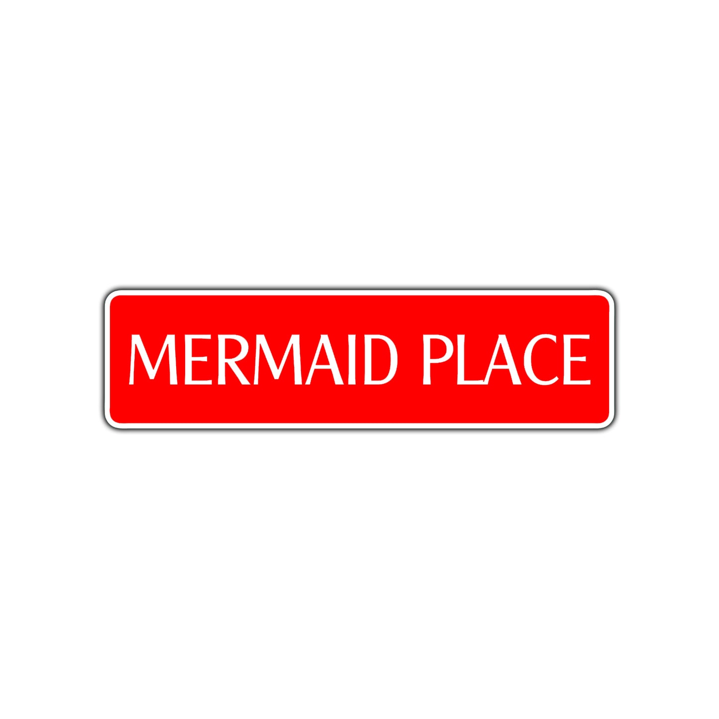 Mermaid Place Road Aluminum Metal Novelty Street Plate Sign Wall Gift Decor