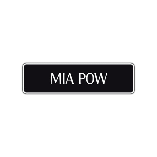 Mia Pow Road Aluminum Metal Novelty Street Plate Sign Wall Gift Decor