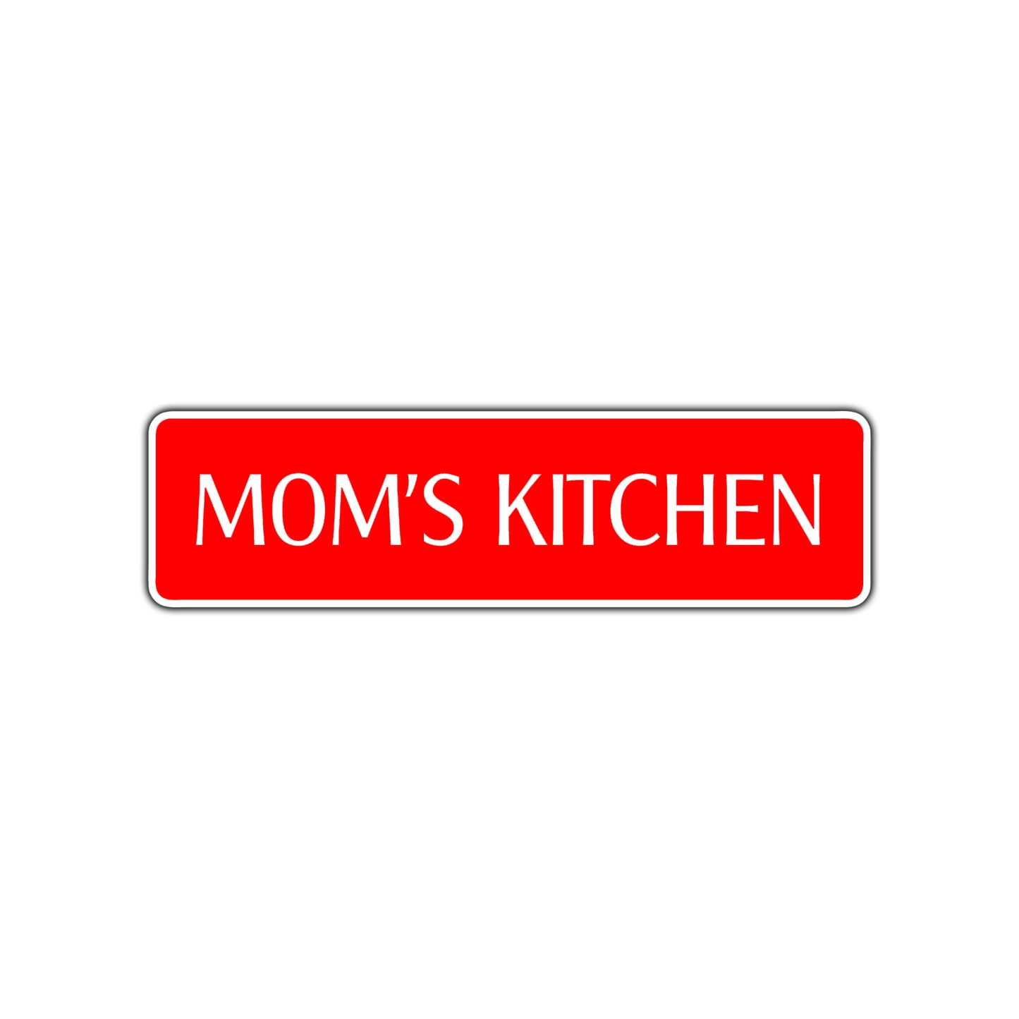 Mom's Kitchen Road Aluminum Metal Novelty Street Plate Sign Wall Gift Decor