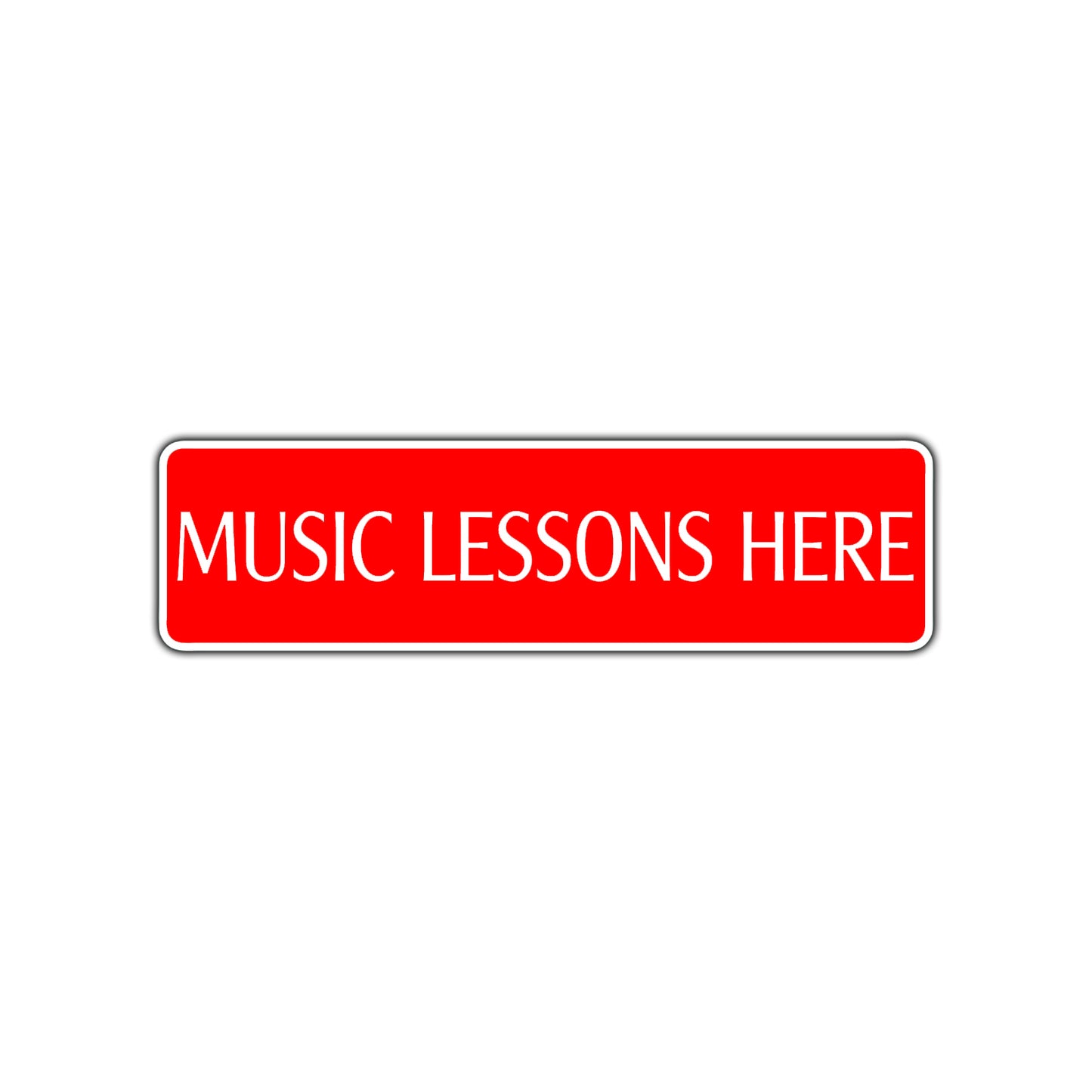 Music Lessons Here Road Aluminum Metal Novelty Street Plate Sign Wall Gift Decor