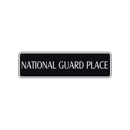 National Guard Place Road Aluminum Metal Novelty Street Plate Sign Wall Gift Decor