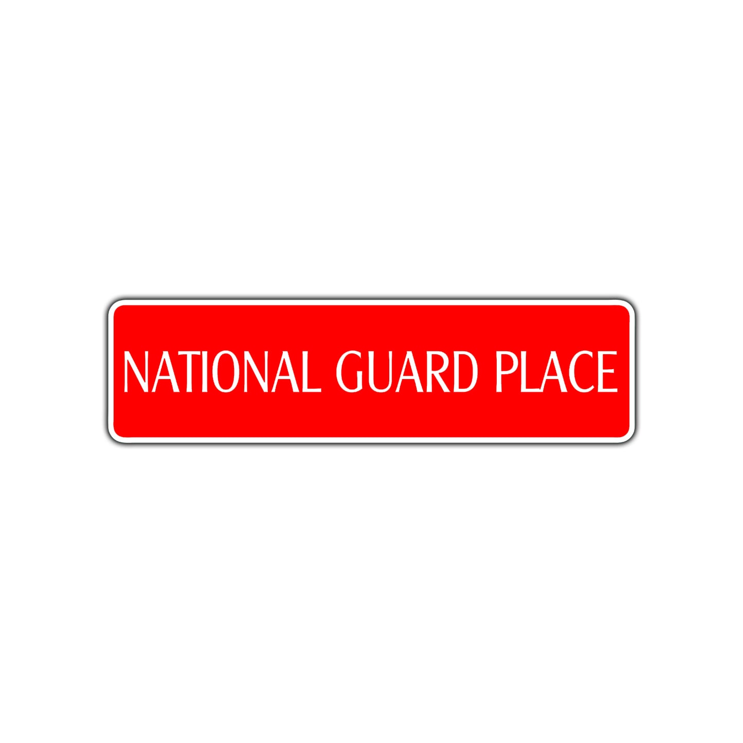 National Guard Place Road Aluminum Metal Novelty Street Plate Sign Wall Gift Decor