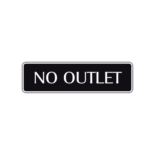 No Outlet Road Warning Traffic Road Aluminum Metal Novelty Street Plate Sign Wall Gift Decor