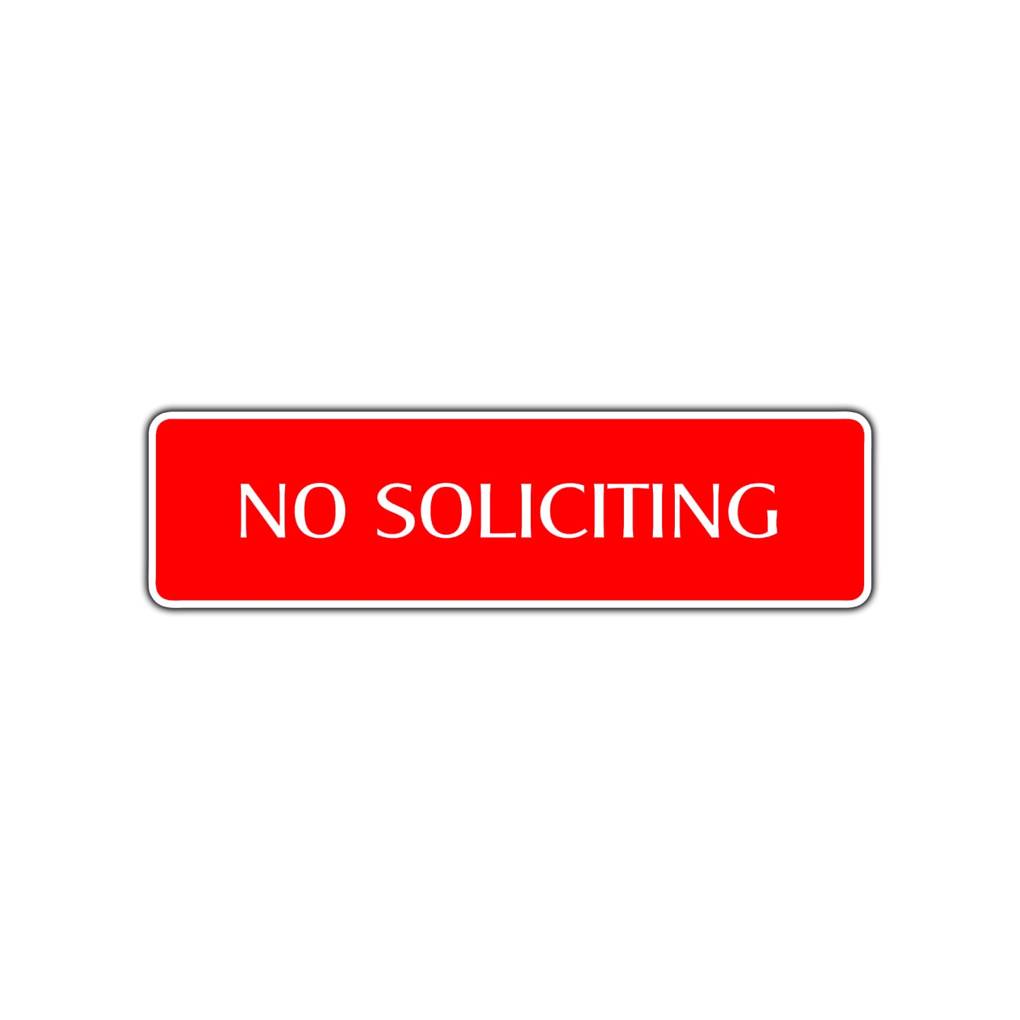 No Soliciting Road Aluminum Metal Novelty Street Plate Sign Wall Gift Decor