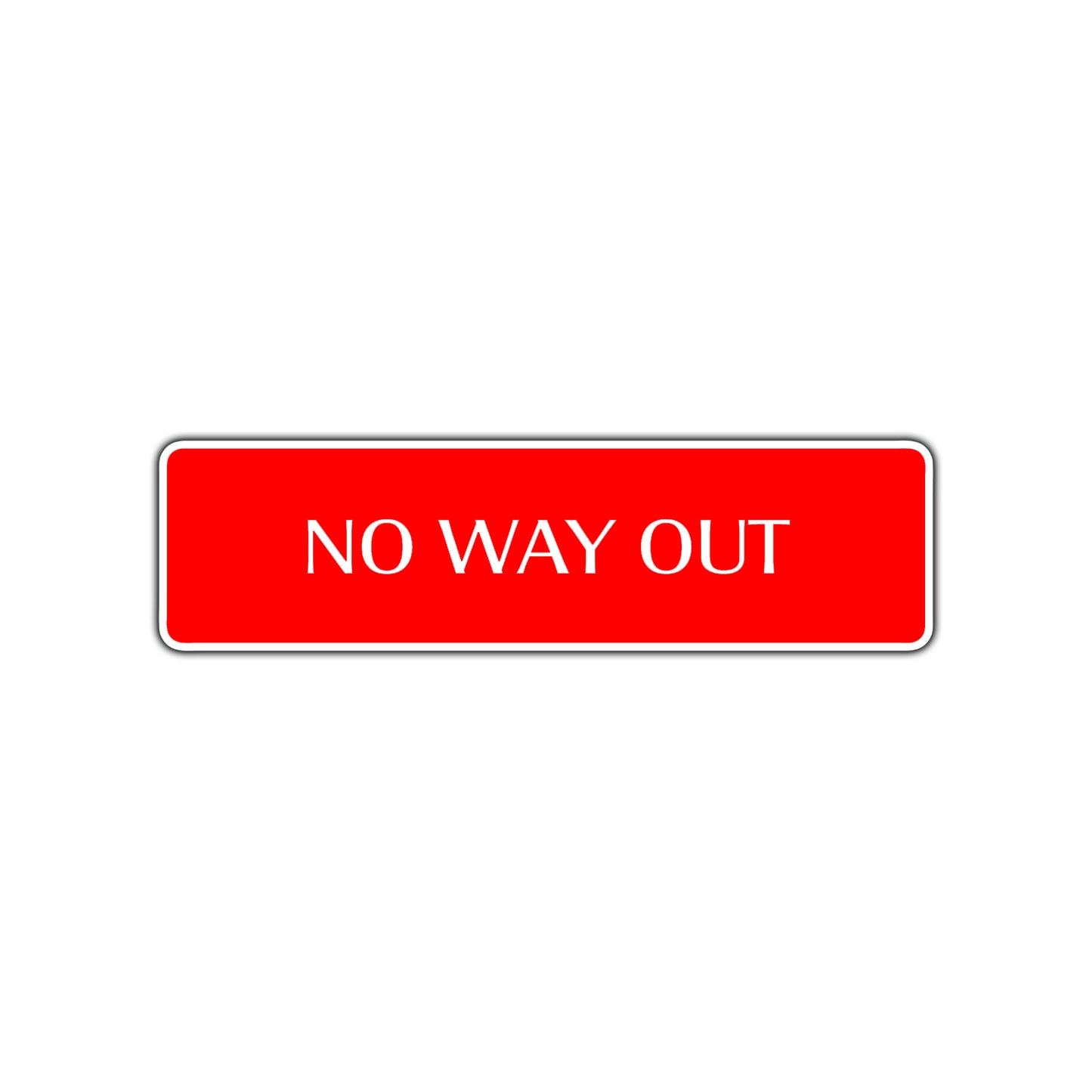 No Way Out Road Aluminum Metal Novelty Street Plate Sign Wall Gift Decor