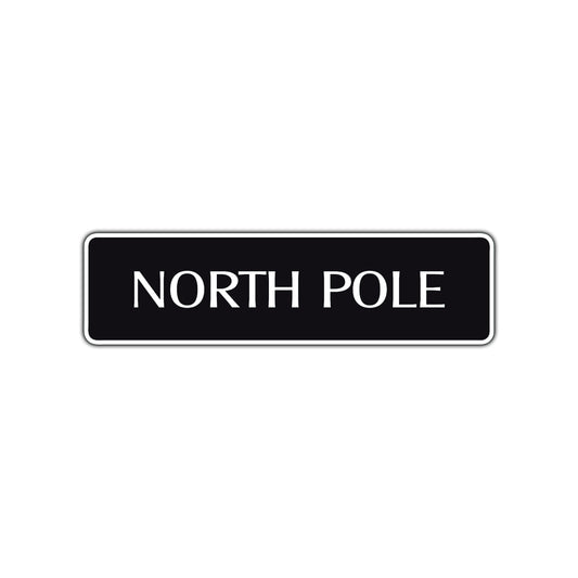 North Pole Penguin Road Aluminum Metal Novelty Street Plate Sign Wall Gift Decor