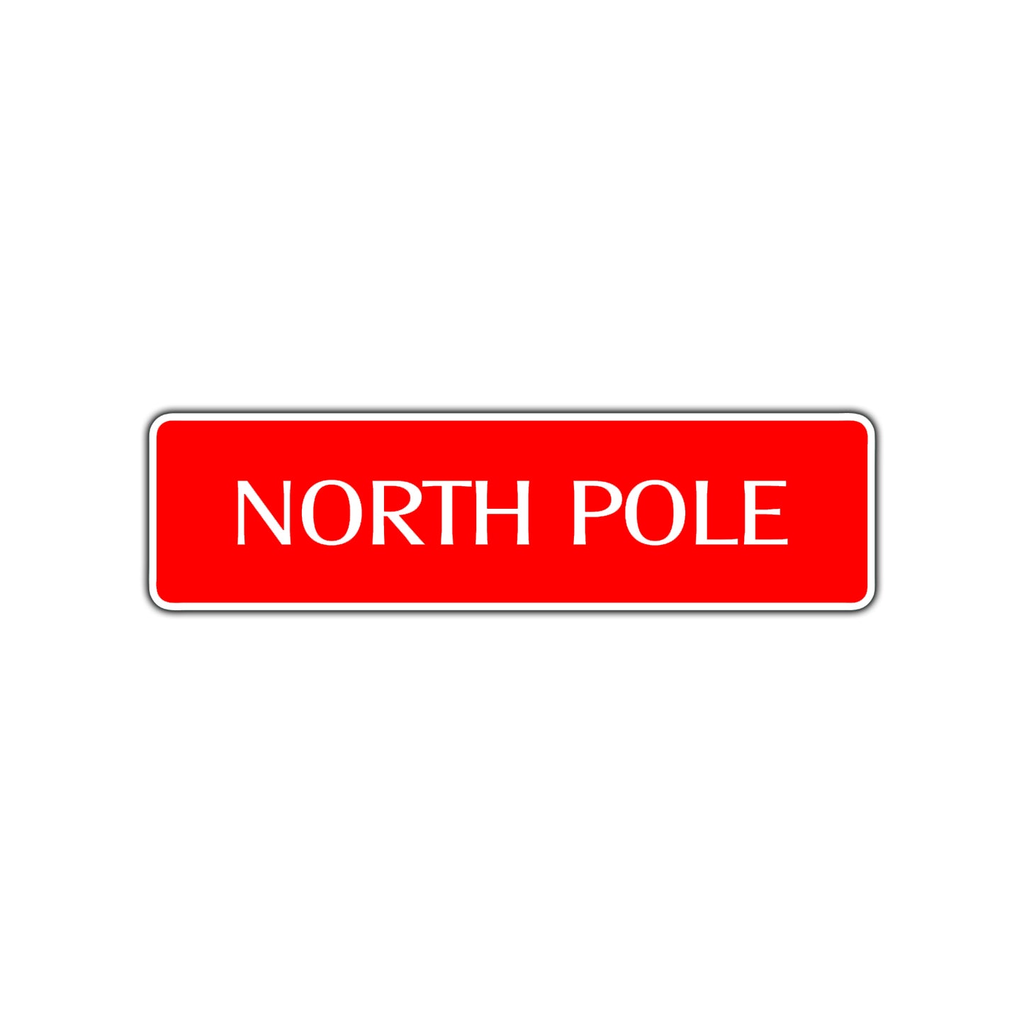 North Pole Penguin Road Aluminum Metal Novelty Street Plate Sign Wall Gift Decor