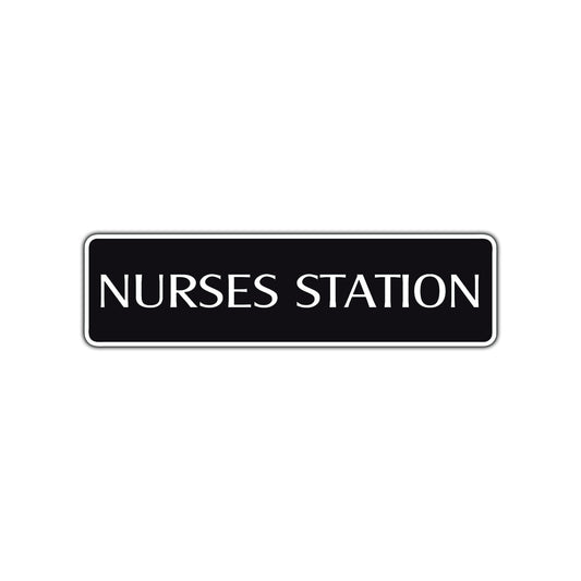 Nurses Station Road Aluminum Metal Novelty Street Plate Sign Wall Gift Decor
