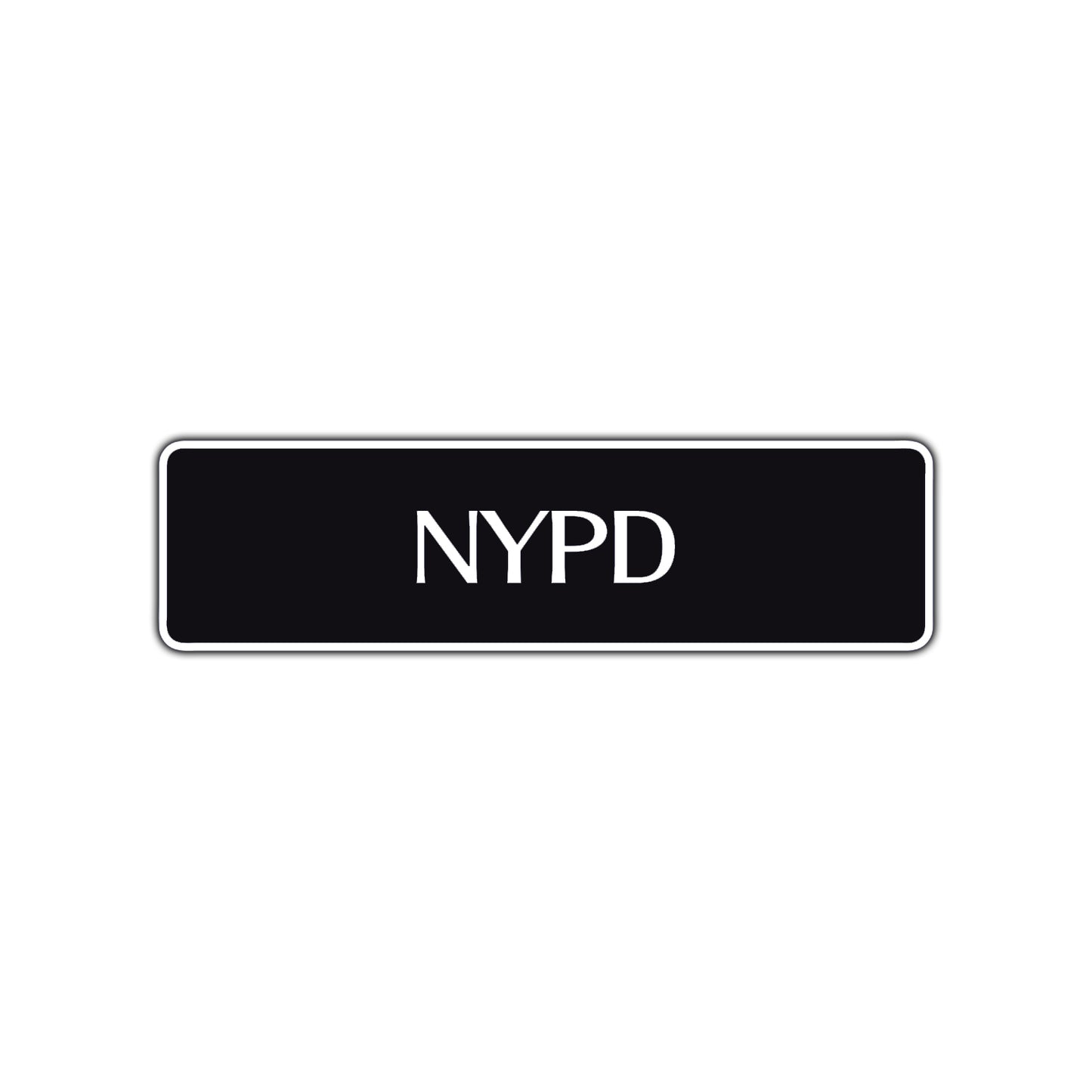 NYPD New York Police Department Road Aluminum Metal Novelty Street Plate Sign Wall Gift Decor