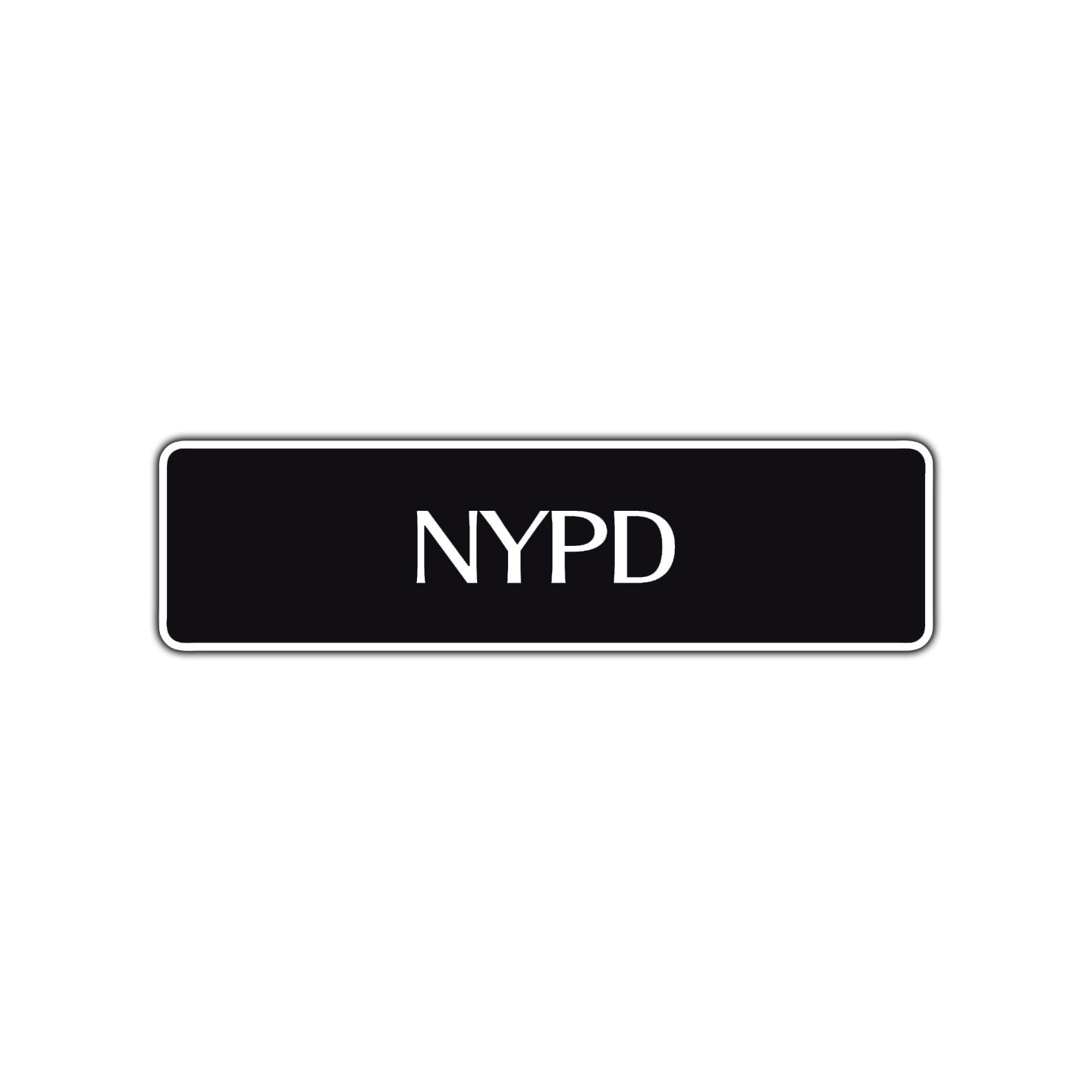 NYPD New York Police Department Road Aluminum Metal Novelty Street Plate Sign Wall Gift Decor